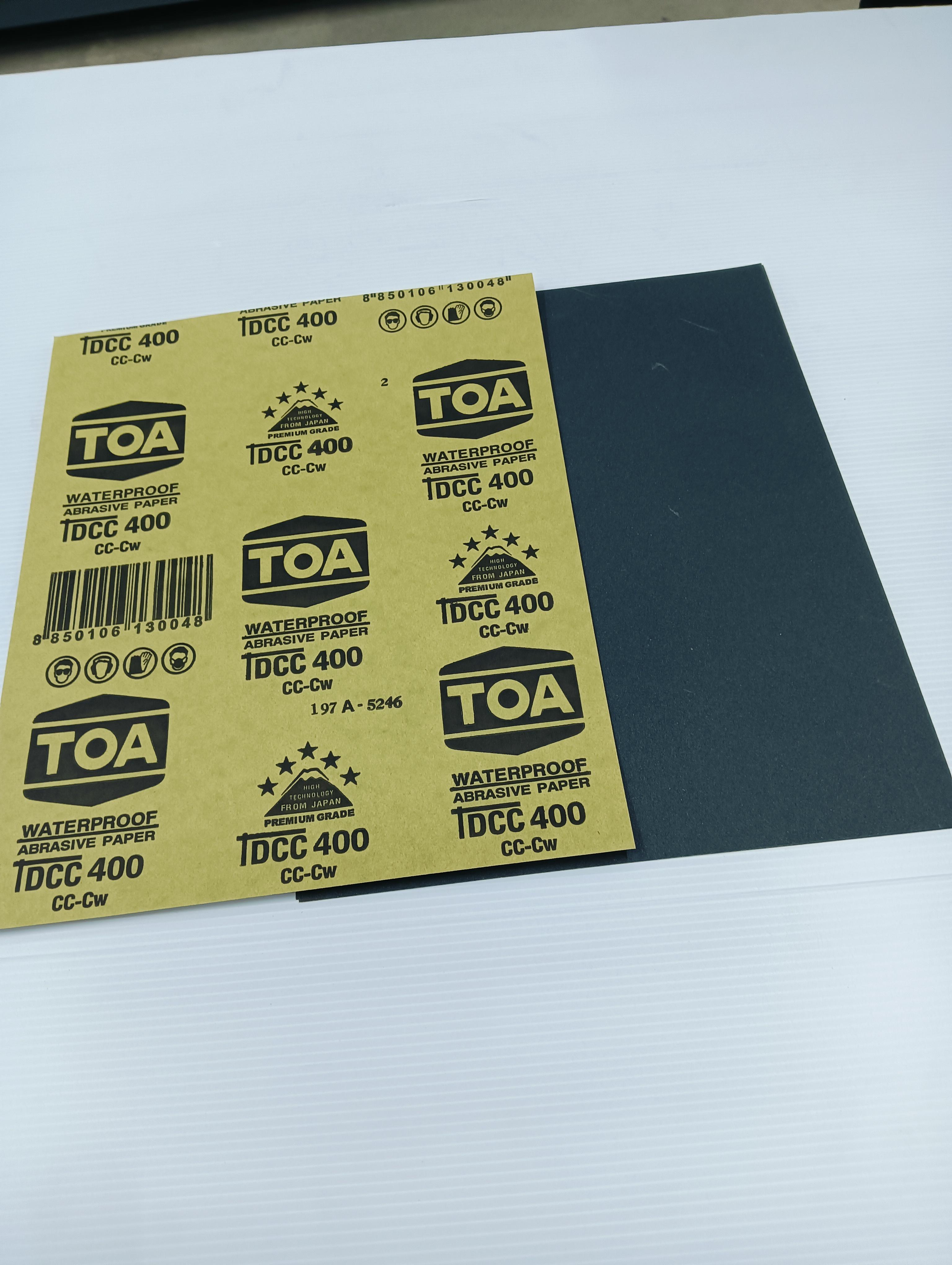 TOA DCC กระดาษทรายน้ำ #400 แบรนด์ TOA Paint - ฮาร์ดแวร์ ราคา 15 บาท