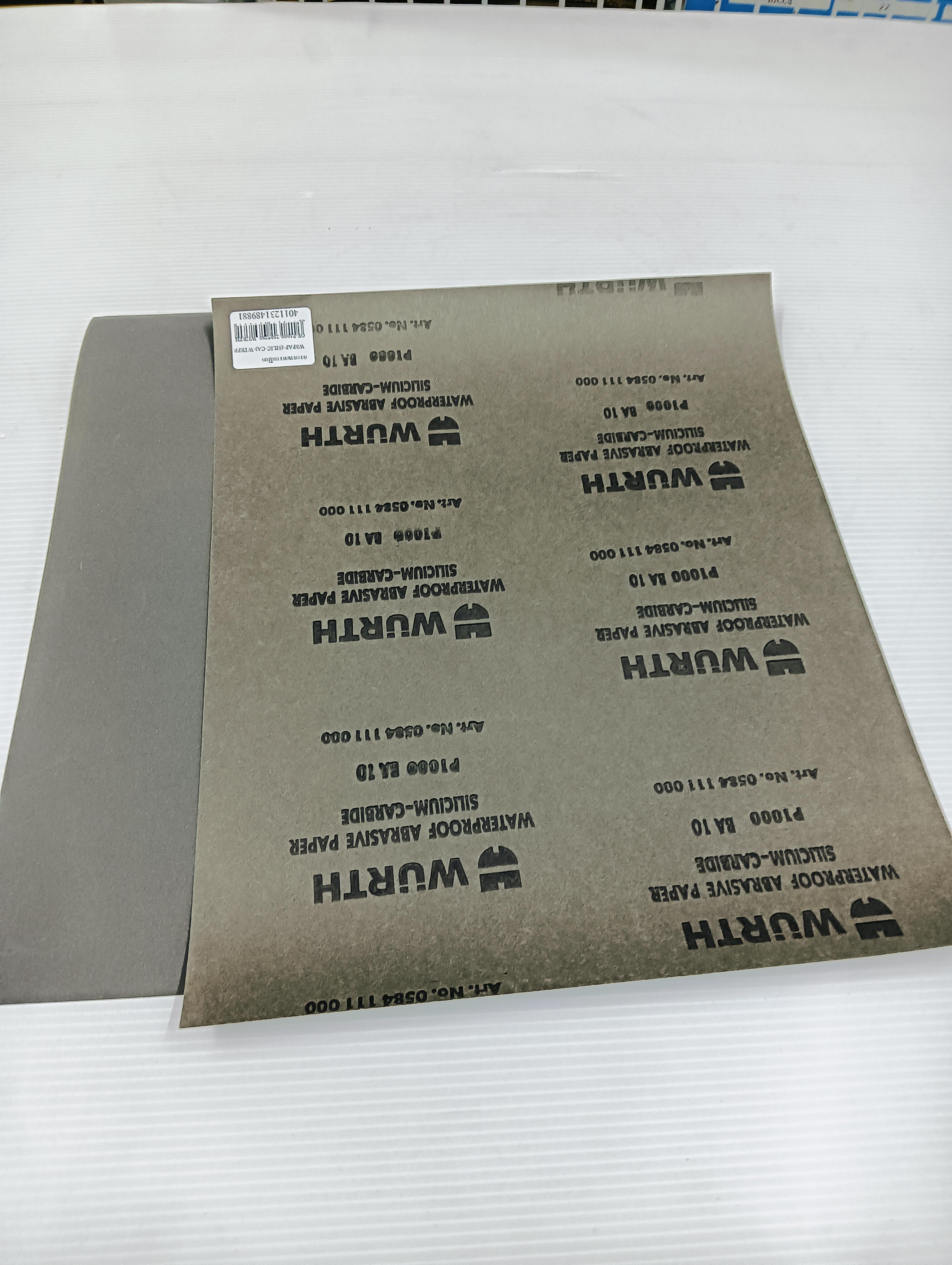** WURTH กระดาษทรายเปียก WSPAP-(SILIC-CA)-WTRPROF-P1000-230*280 - ภาพที่ 3
