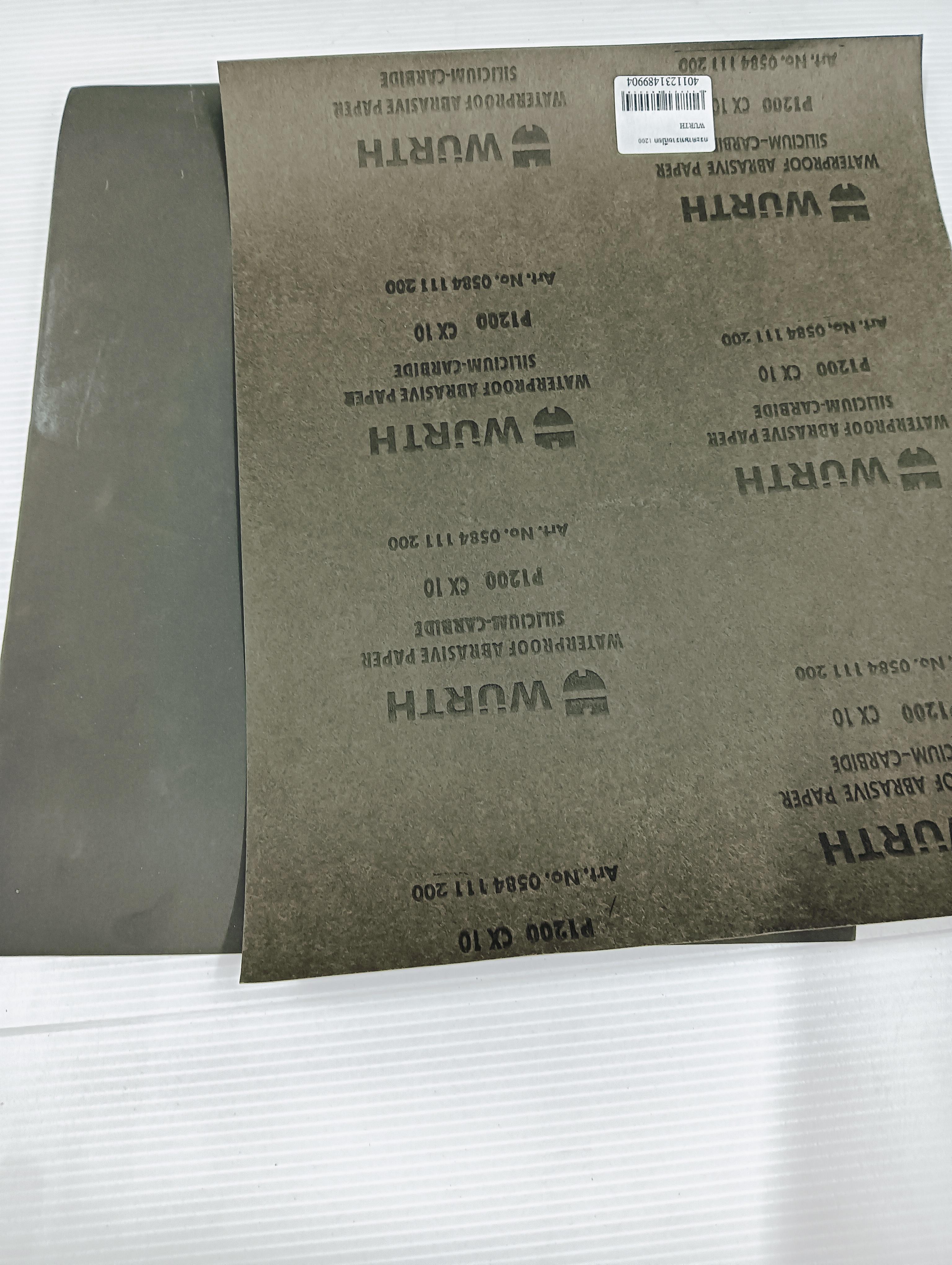 ** WURTH กระดาษทรายเปียก WSPAP-(SILIC-CA)-WTRPROF-P1200-230*280 - ภาพที่ 3