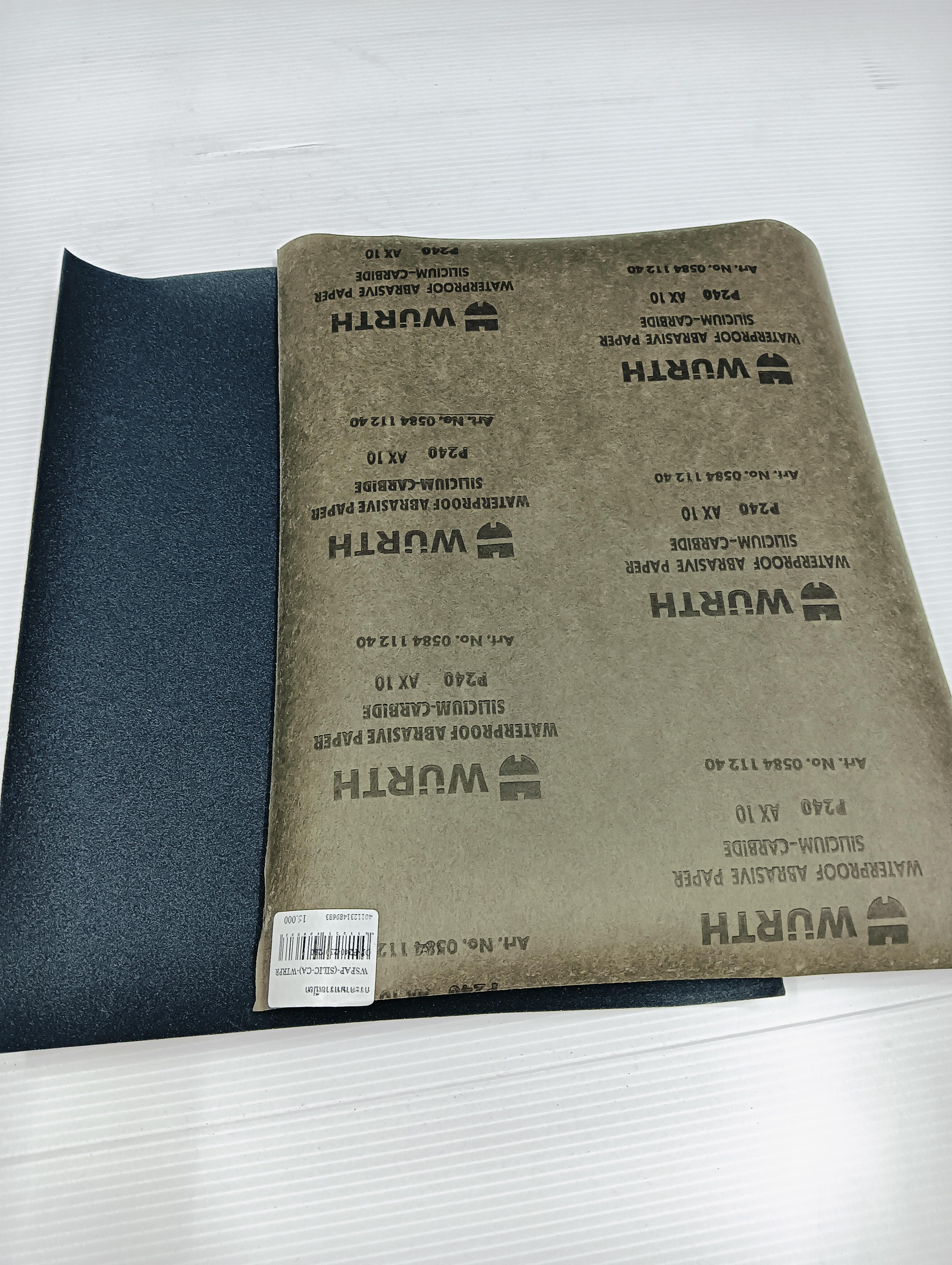 ** WURTH กระดาษทรายเปียก WSPAP-(SILIC-CA)-WTRPROF-P240-230*280 แบรนด์ WURTH - ฮาร์ดแวร์ ราคา 15 บาท