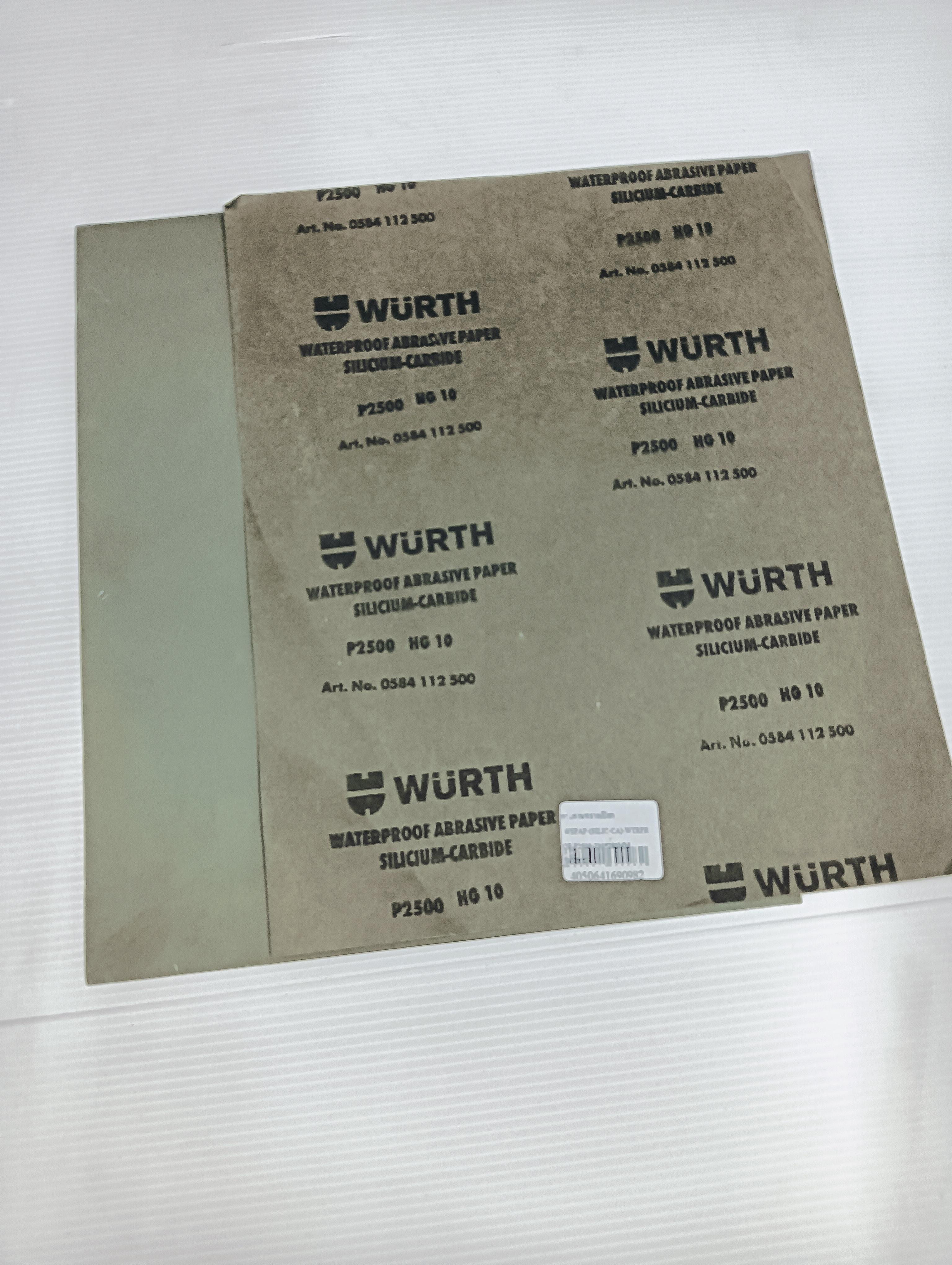 ** WURTH กระดาษทรายเปียก WSPAP-(SILIC-CA)-WTRPROF-P2500-230*280MM - ภาพที่ 3