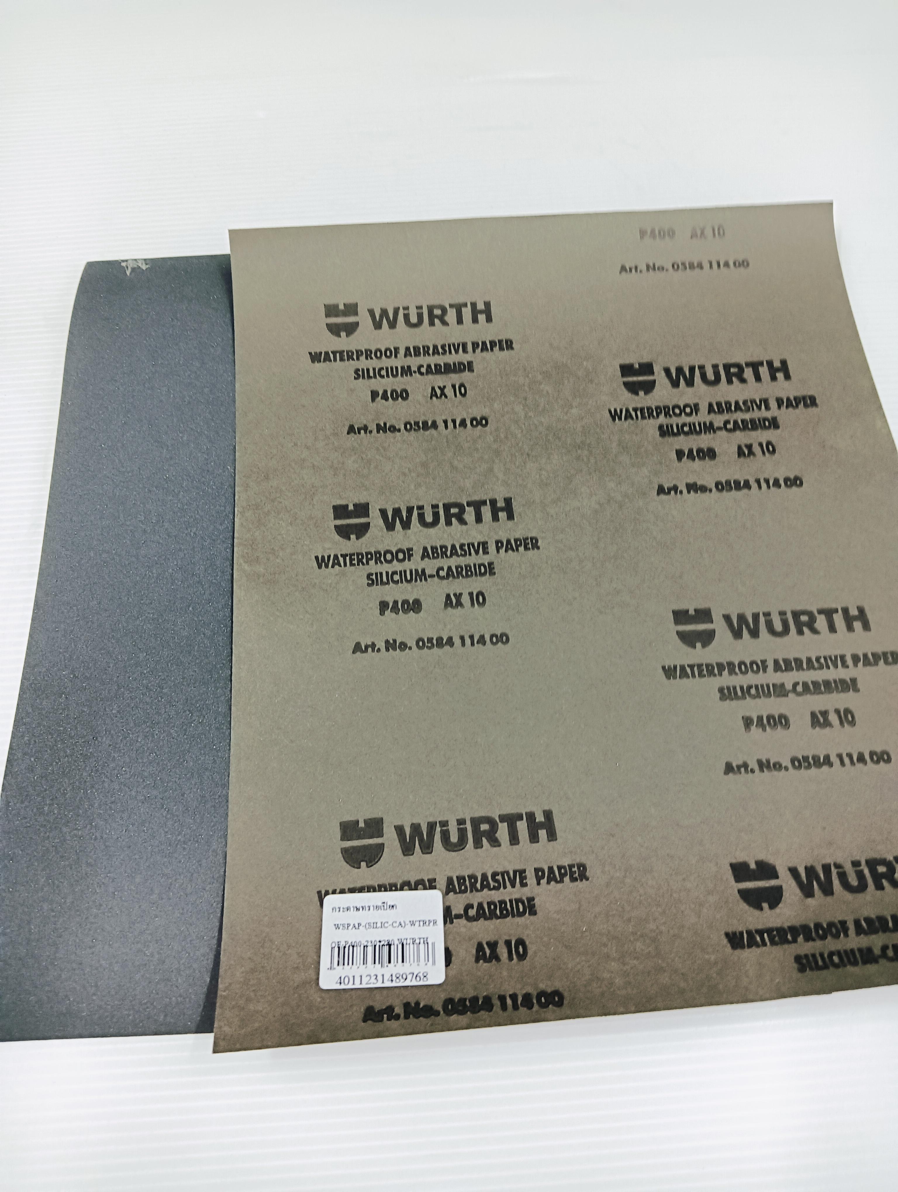 ** WURTH กระดาษทรายเปียก WSPAP-(SILIC-CA)-WTRPROF-P400-230*280 - ภาพที่ 5