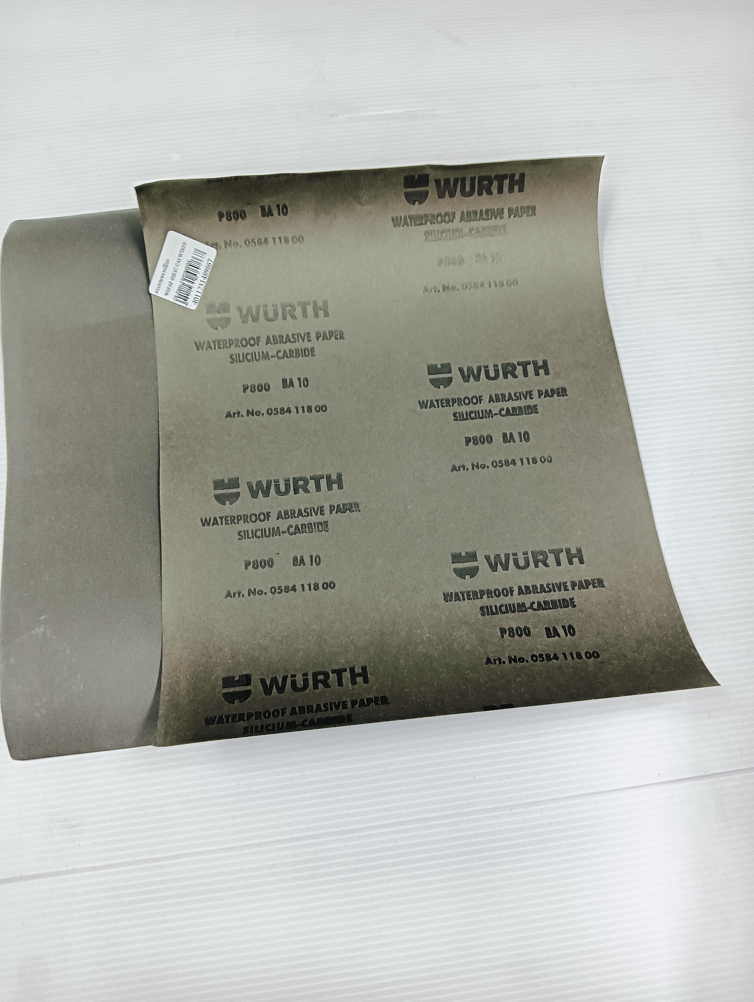 ** WURTH กระดาษทรายเปียก WSPAP-(SILIC-CA)-WTRPROF-P800-230*280MM แบรนด์ WURTH - ฮาร์ดแวร์ ราคา 15 บาท