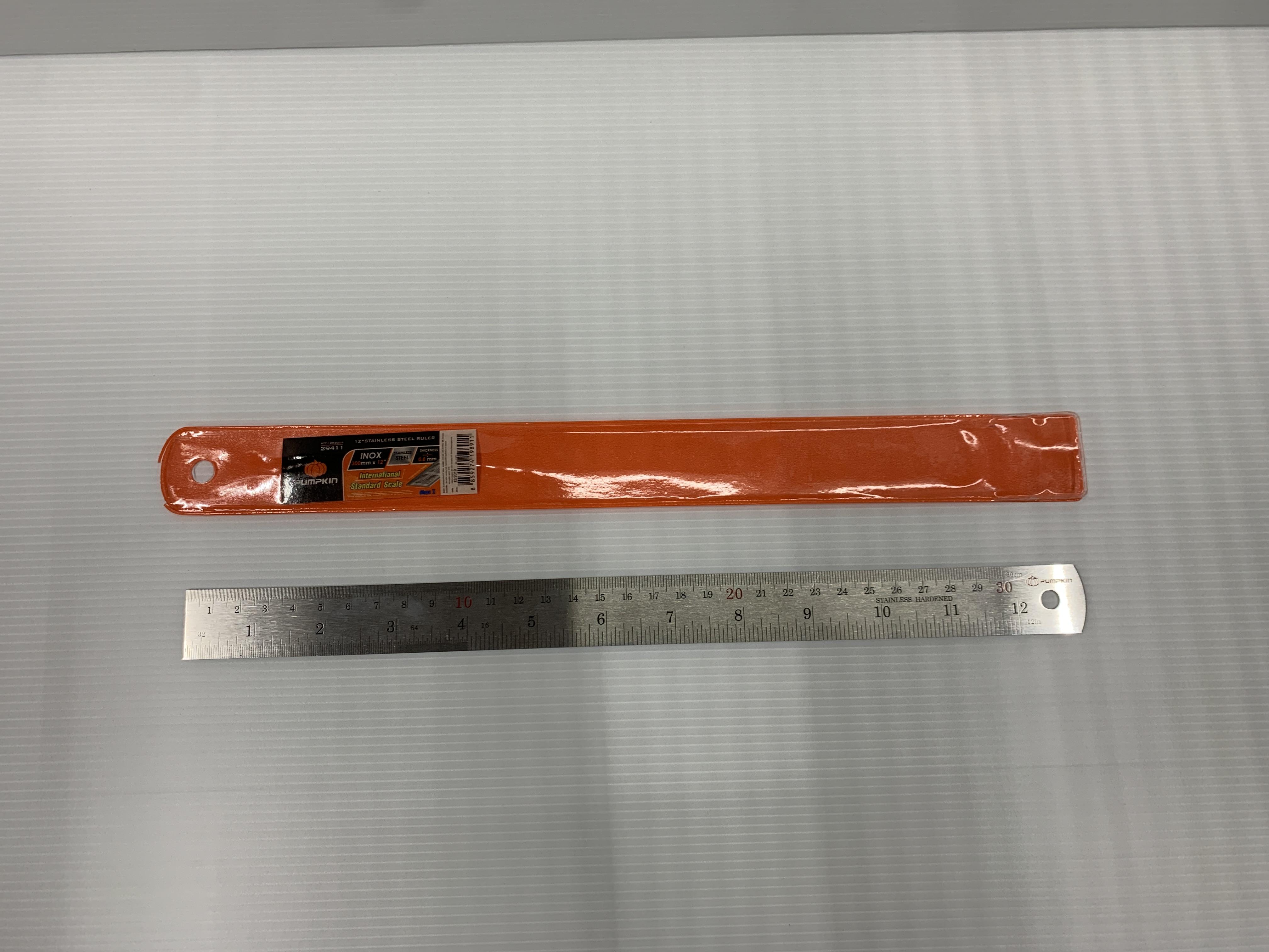 PUMPKIN ไม้บรรทัดสแตนเลส INOX12 300mm PTT-12R300S แบรนด์ PUMPKIN - ฮาร์ดแวร์ ราคา 38 บาท