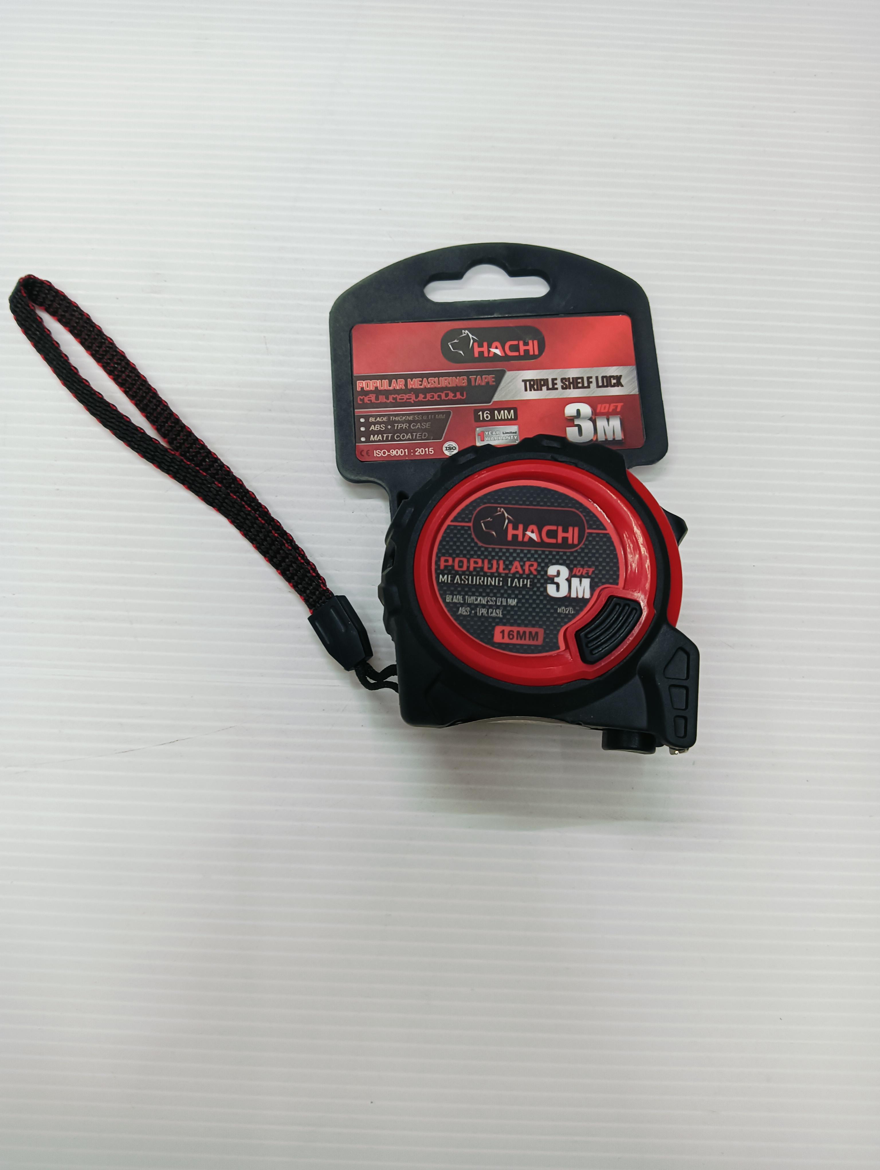 HACHI ตลับเมตรรุ่นยอดนิยม 3ม.x 16มม. แบรนด์ พันช่าง - ฮาร์ดแวร์ ราคา 80 บาท