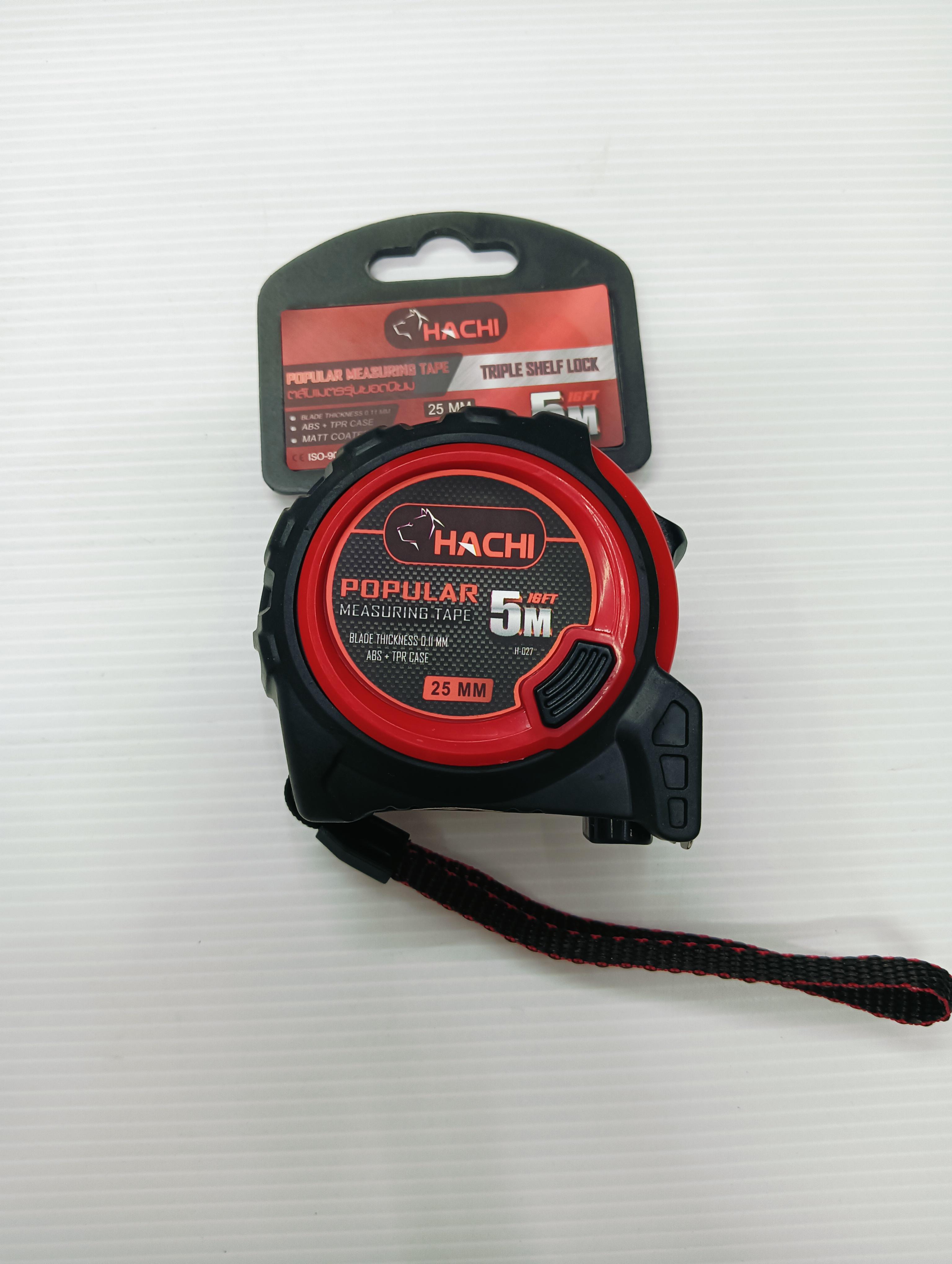 HACHI ตลับเมตรรุ่นยอดนิยม 5ม.x 25มม. แบรนด์ พันช่าง - ฮาร์ดแวร์ ราคา 119 บาท