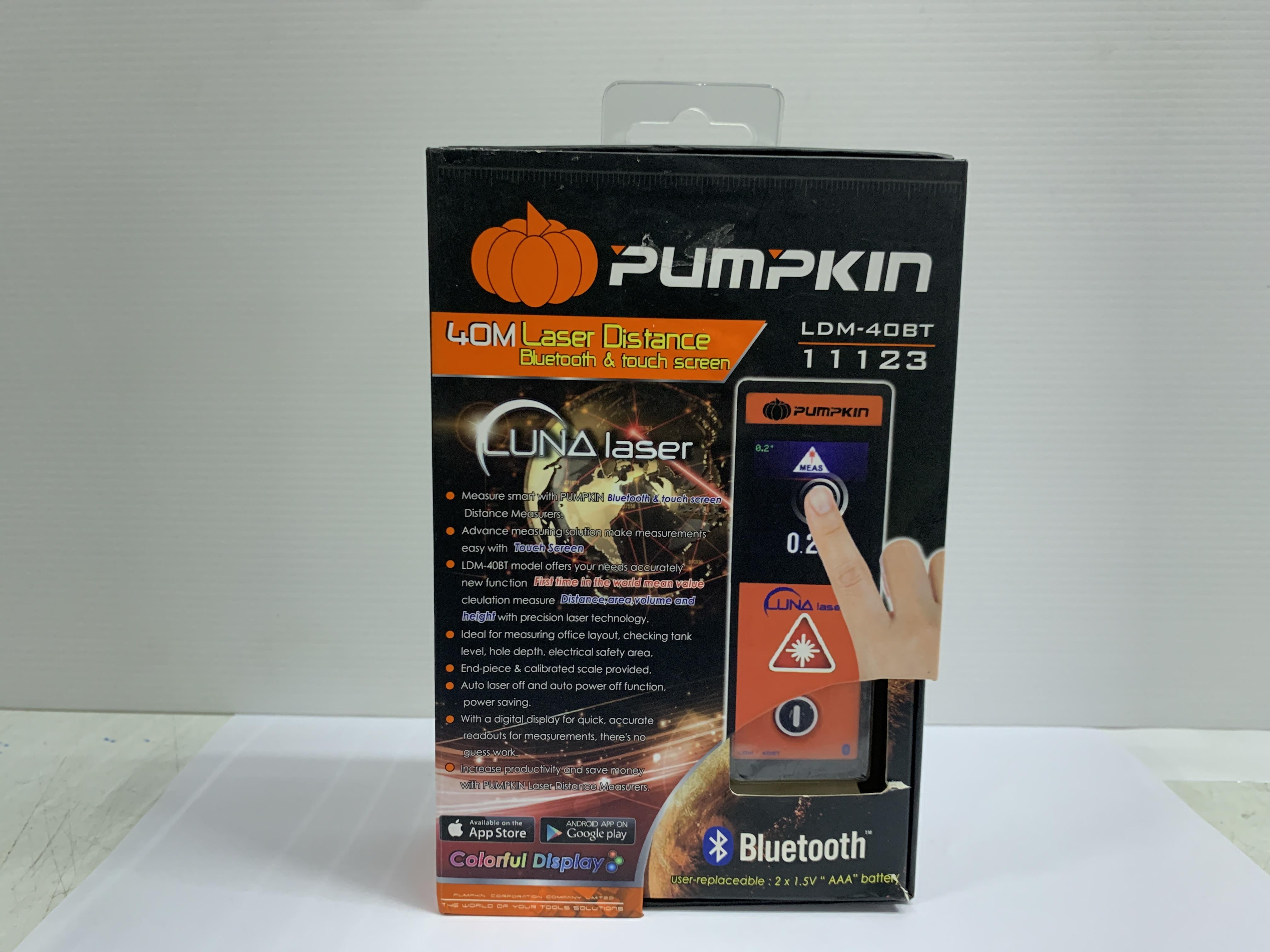 PUMPKIN เครื่องวัดระยะเลเซอร์ BLUETOOTH LDM-40BT(แถมถ่าน) 40ม. แบรนด์ PUMPKIN - ฮาร์ดแวร์ ราคา 2,650 บาท