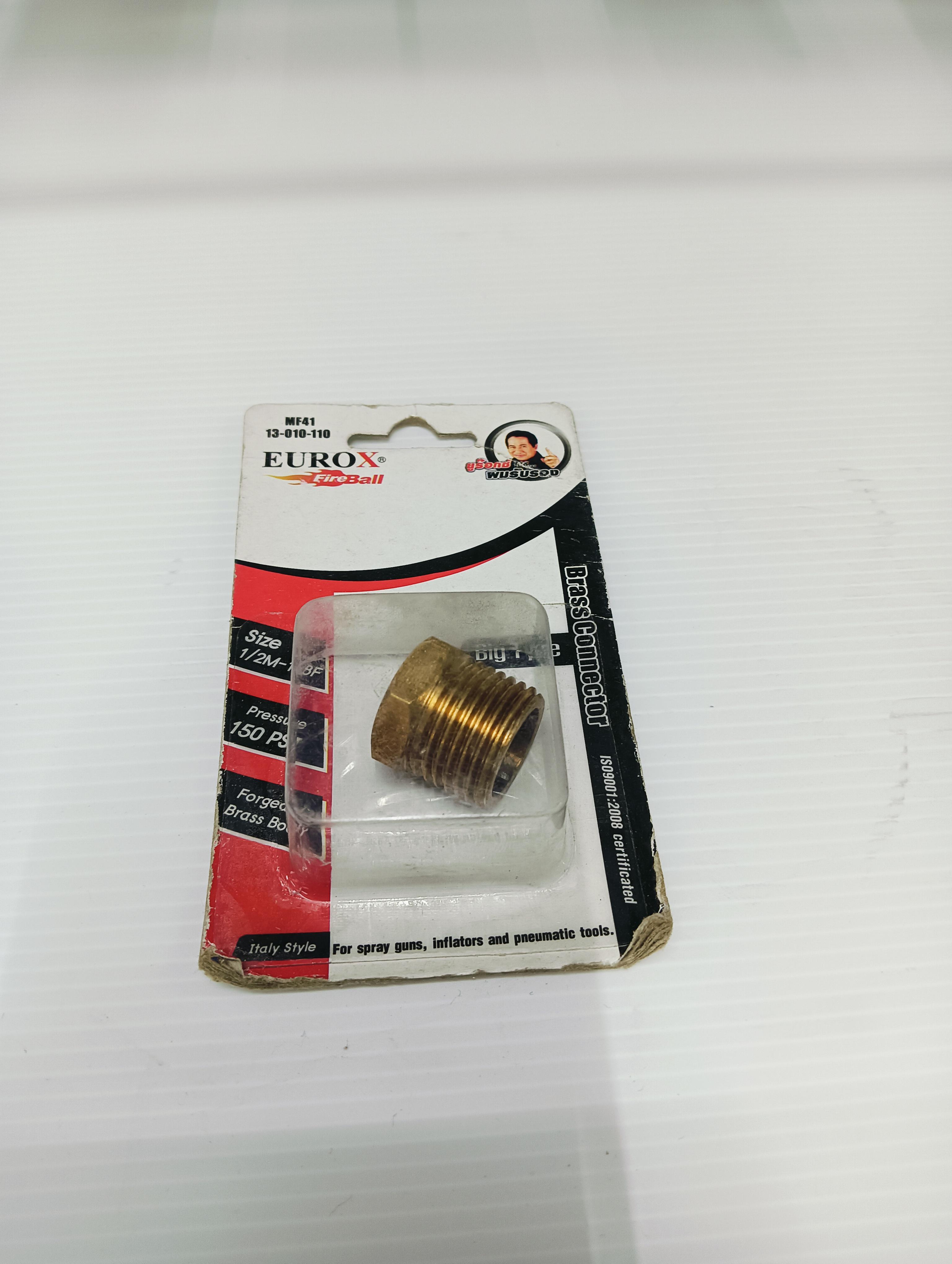 EUROX ข้อต่อลดเหลี่ยมทองเหลือง บุชชิ่งE (4-1) 1/2M*1/8F แบรนด์ EUROX - ฮาร์ดแวร์ ราคา 45 บาท