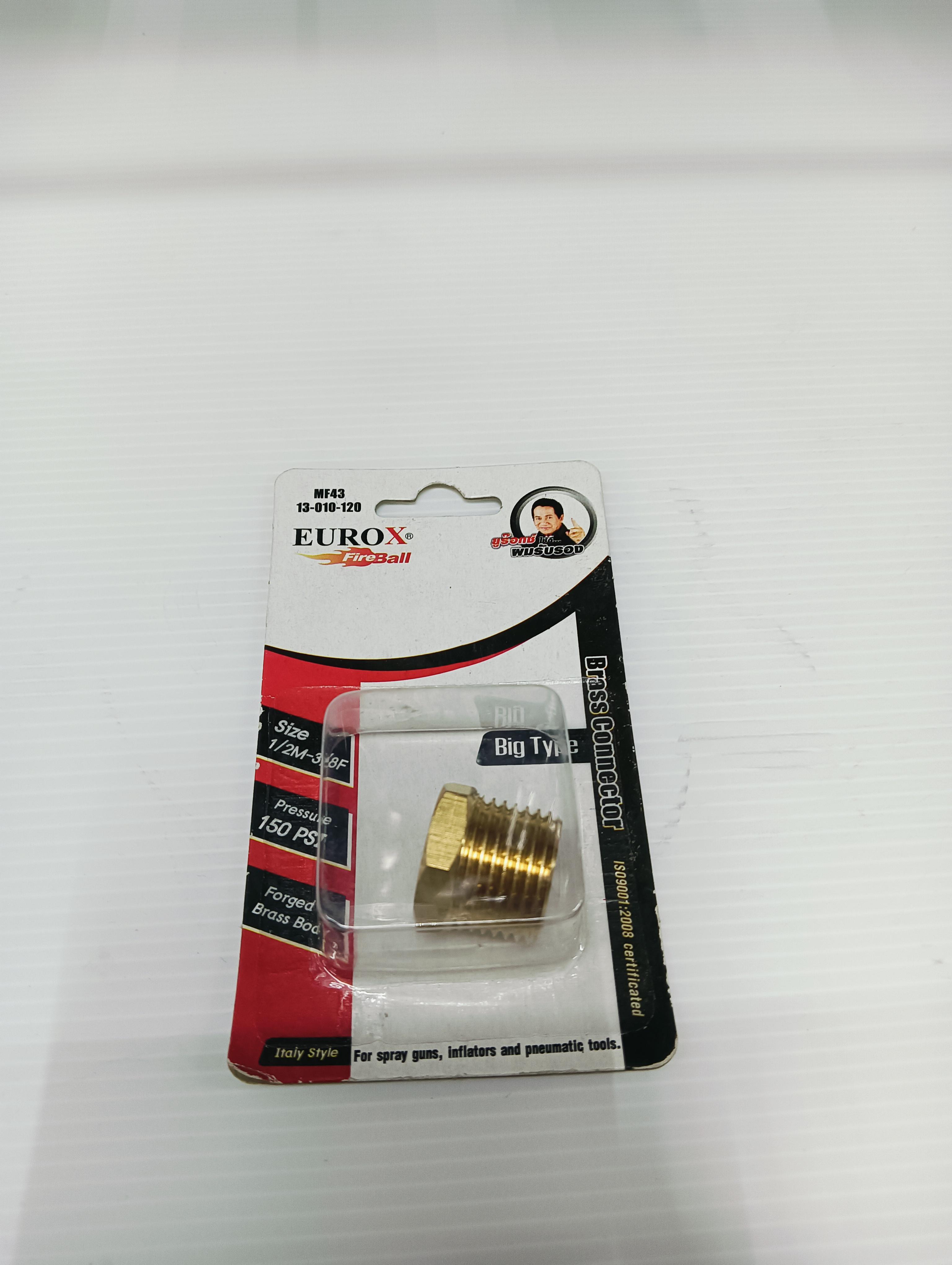 EUROX ข้อต่อลดเหลี่ยมทองเหลือง บุชชิ่งE (4-3) 1/2M*3/8F แบรนด์ EUROX - ฮาร์ดแวร์ ราคา 75 บาท