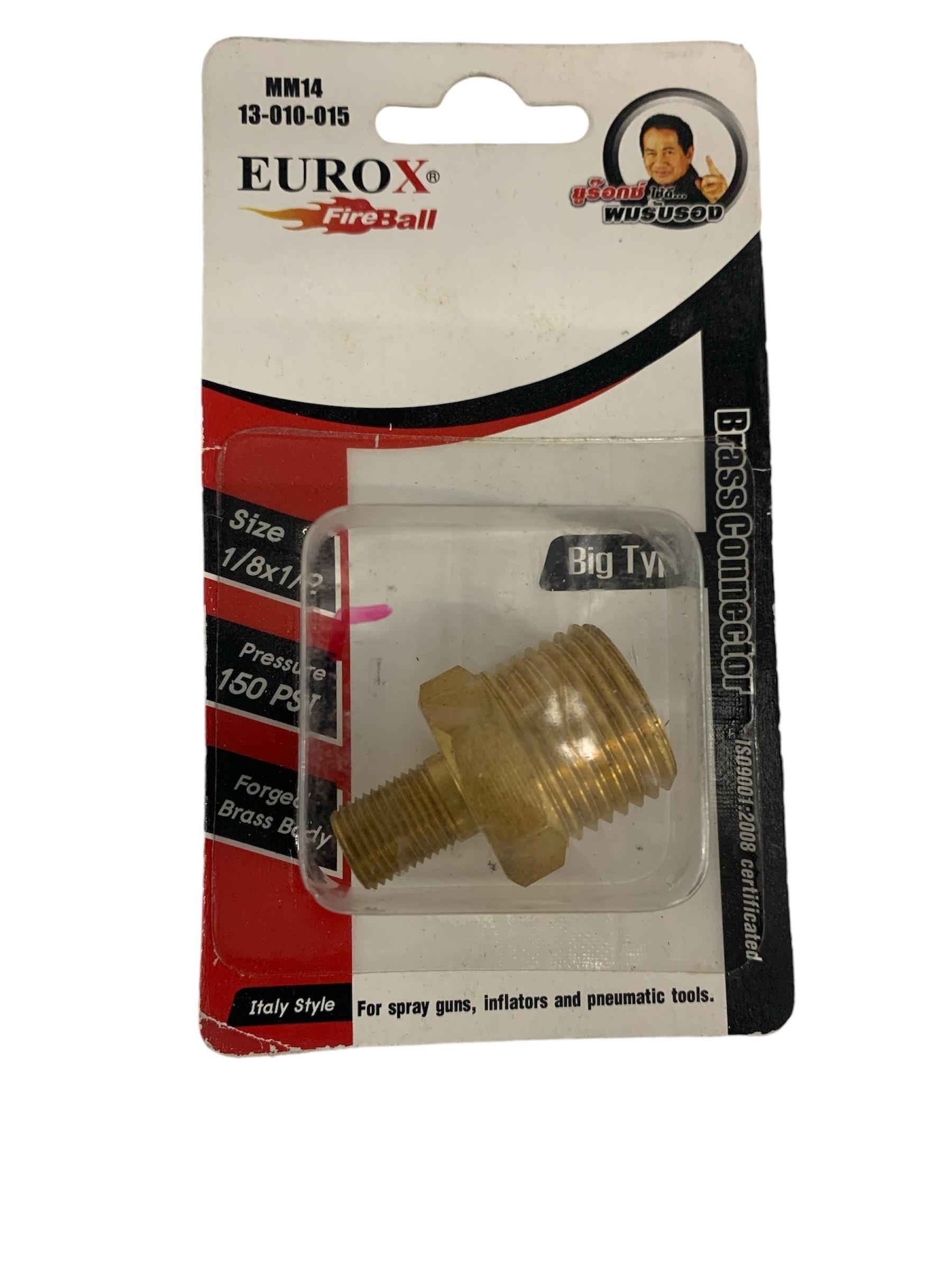 EUROX นิปเปิ้ลตัวผู้ทองเหลือง นิปเปิ้ลE (1-4) 1/8*1/2 แบรนด์ EUROX - ฮาร์ดแวร์ ราคา 52 บาท