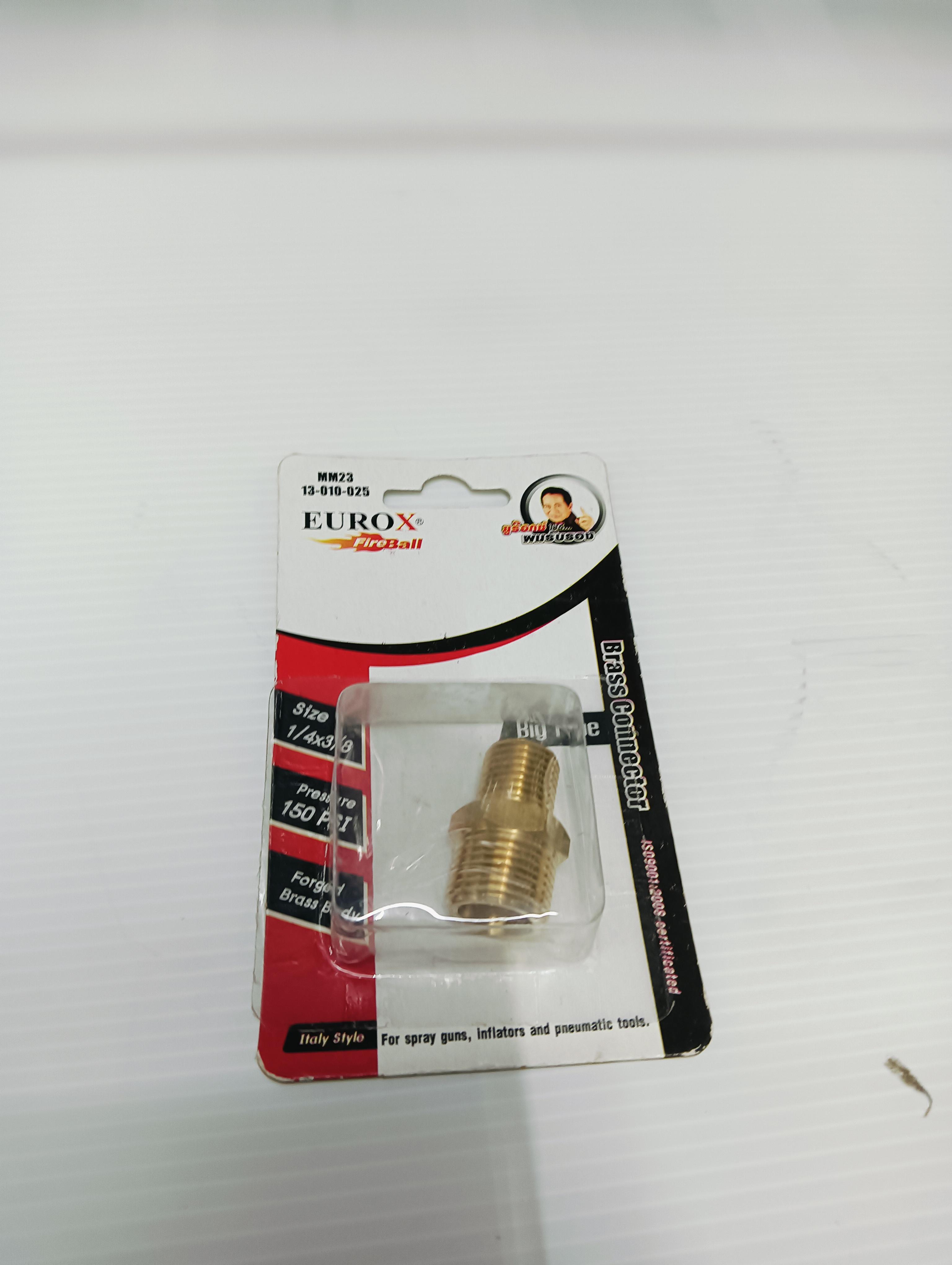 EUROX นิปเปิ้ลตัวผู้ทองเหลือง นิปเปิ้ลE (2-3) 1/4*3/8 แบรนด์ EUROX - ฮาร์ดแวร์ ราคา 55 บาท