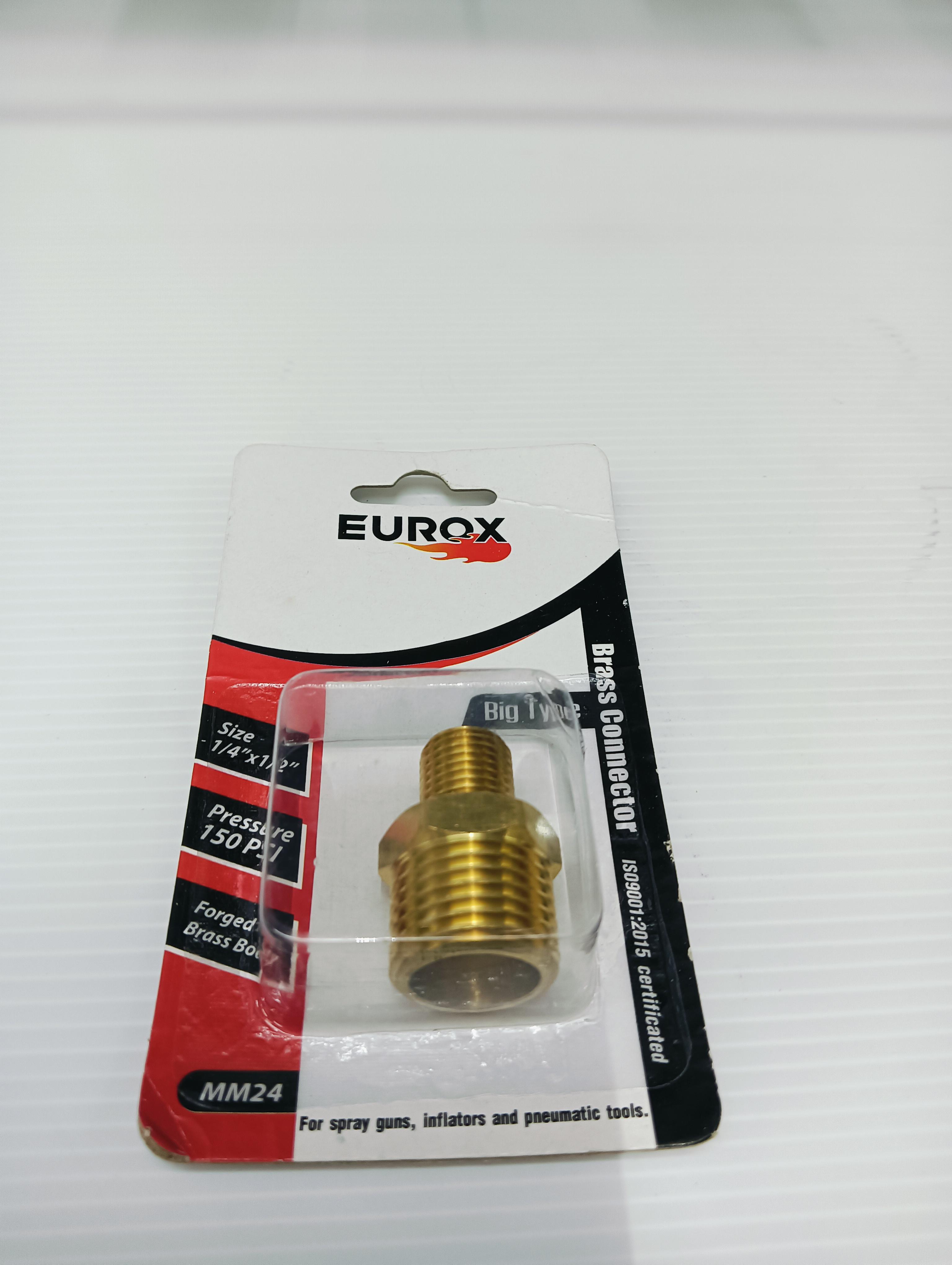 EUROX นิปเปิ้ลตัวผู้ทองเหลือง นิปเปิ้ลE (2-4) 1/4*1/2 แบรนด์ EUROX - ฮาร์ดแวร์ ราคา 60 บาท