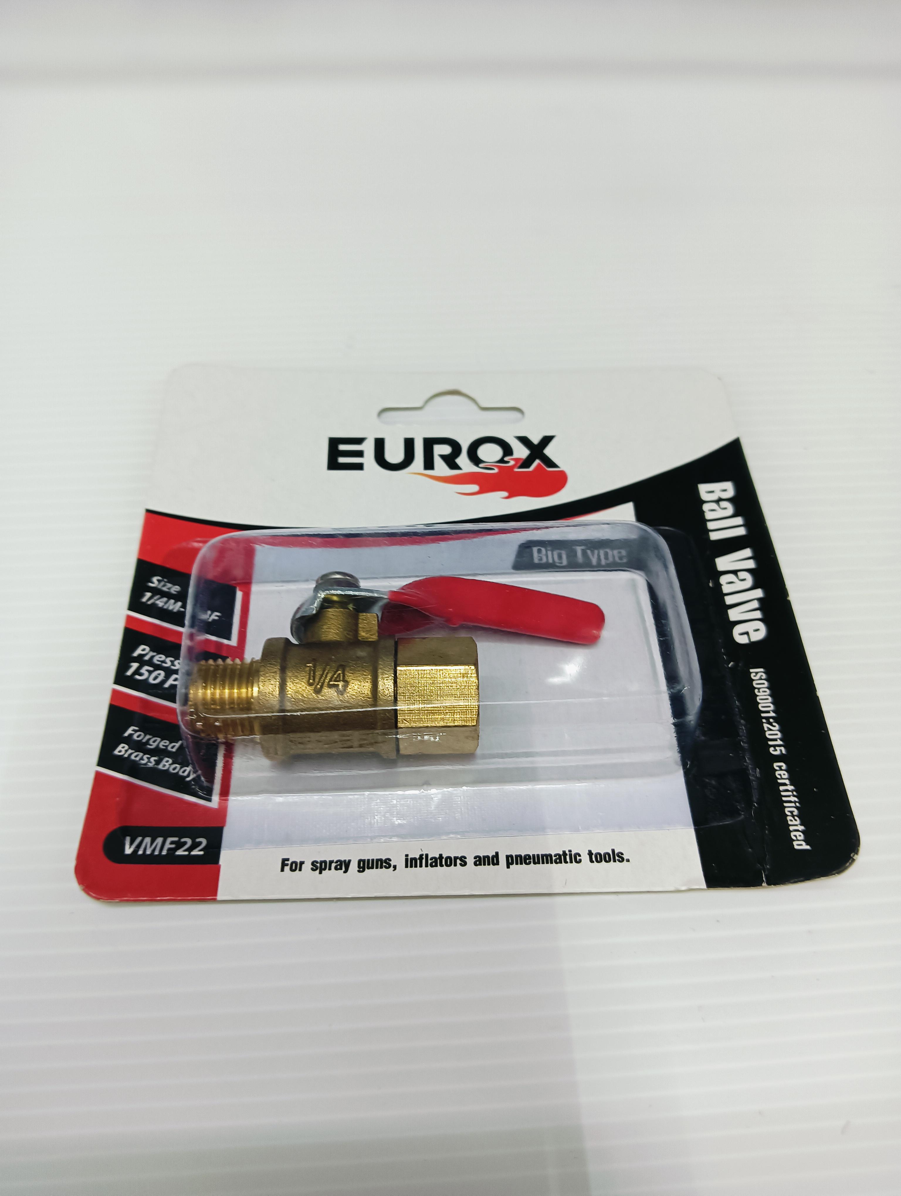 EUROX บอลวาล์วทองเหลือง (เกลียวนอก-เกลียวใน) บอลวาล์วE ผู้-เมีย 2 หุน แบรนด์ EUROX - ฮาร์ดแวร์ ราคา 119 บาท