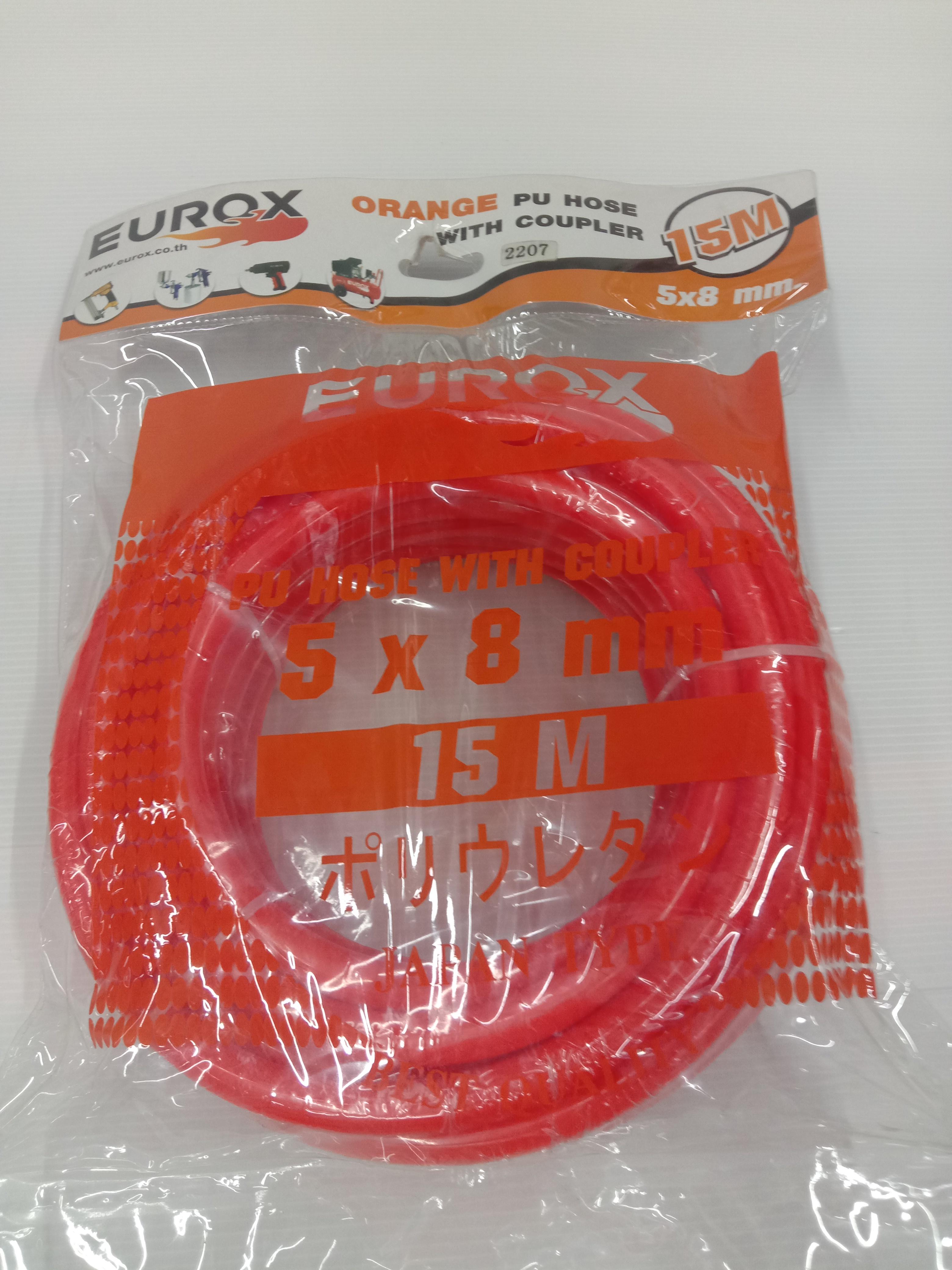 EUROX สายลมพร้อมใช้+สปริงE5x8 15ม.ส้ม แบรนด์ EUROX - ฮาร์ดแวร์ ราคา 310 บาท