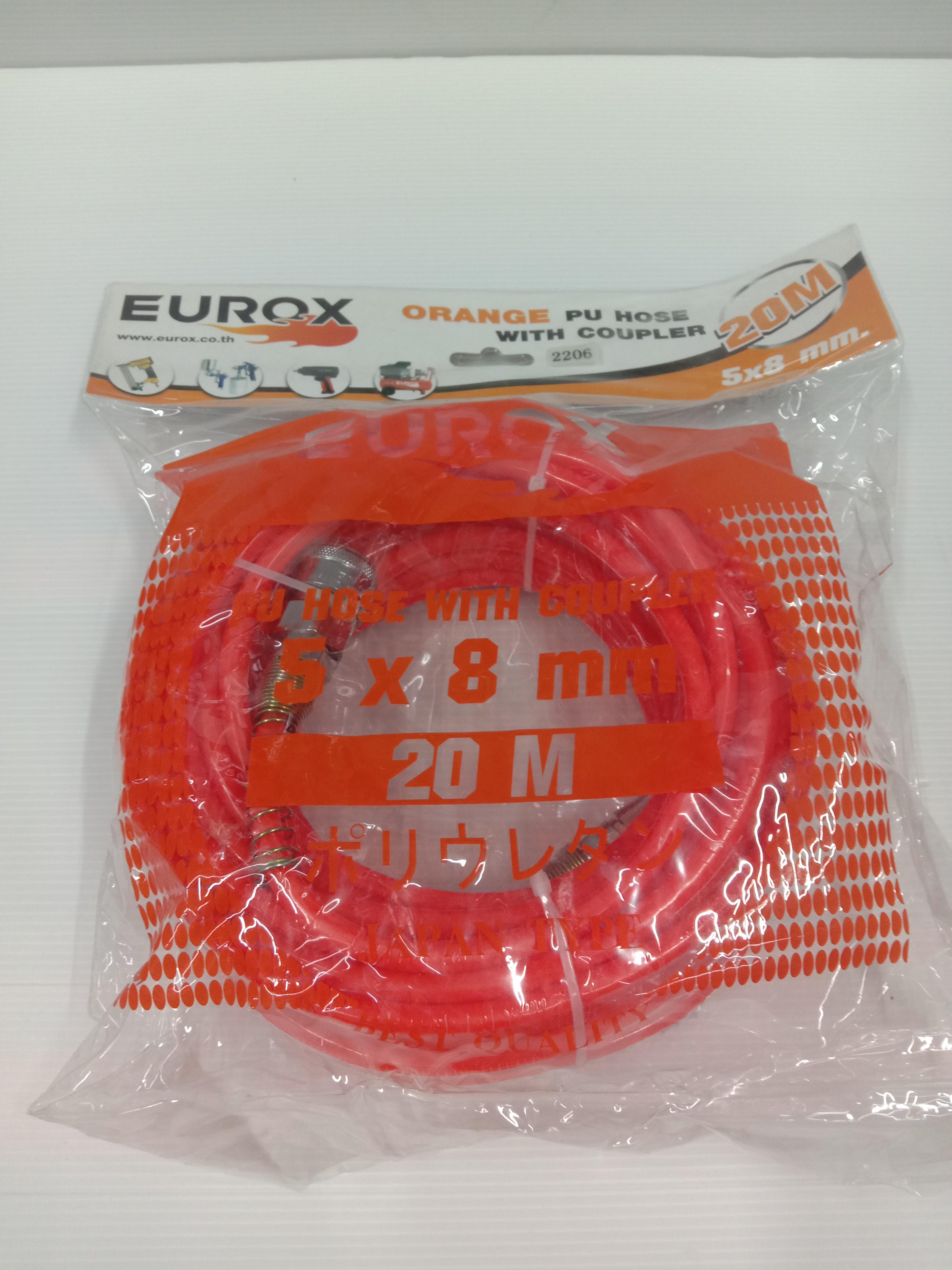 EUROX สายลมพร้อมใช้+สปริงE5x8 20ม.ส้ม แบรนด์ EUROX - ฮาร์ดแวร์ ราคา 370 บาท
