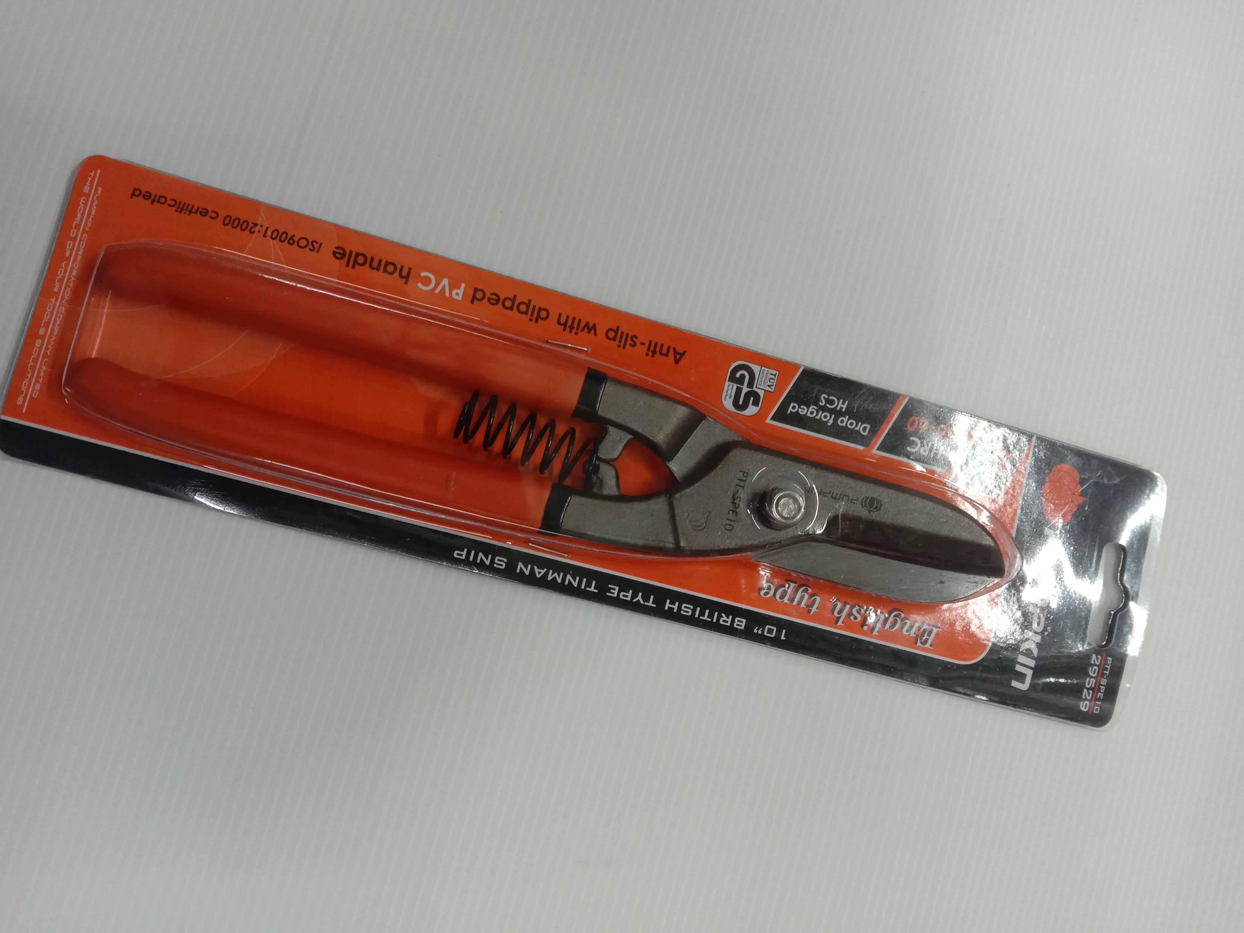 PUMPKIN กรรไกรตัดเหล็ก/สังกะสี ทรงอังกฤษ10 PTT-SPE10