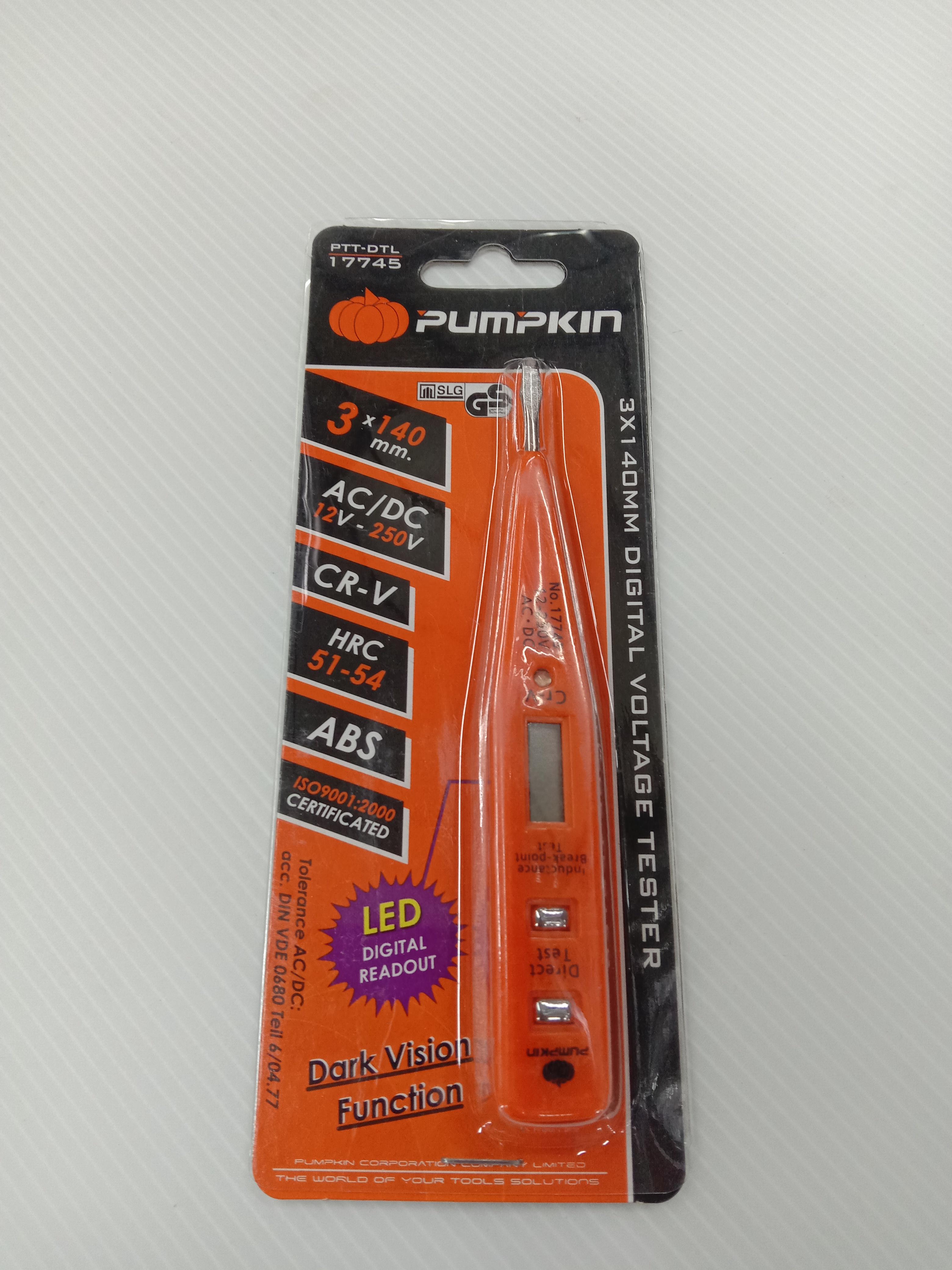PUMPKIN ไขควงลองไฟดิจิตอลCR-V PTT-DTL แบรนด์ PUMPKIN - ฮาร์ดแวร์ ราคา 60 บาท