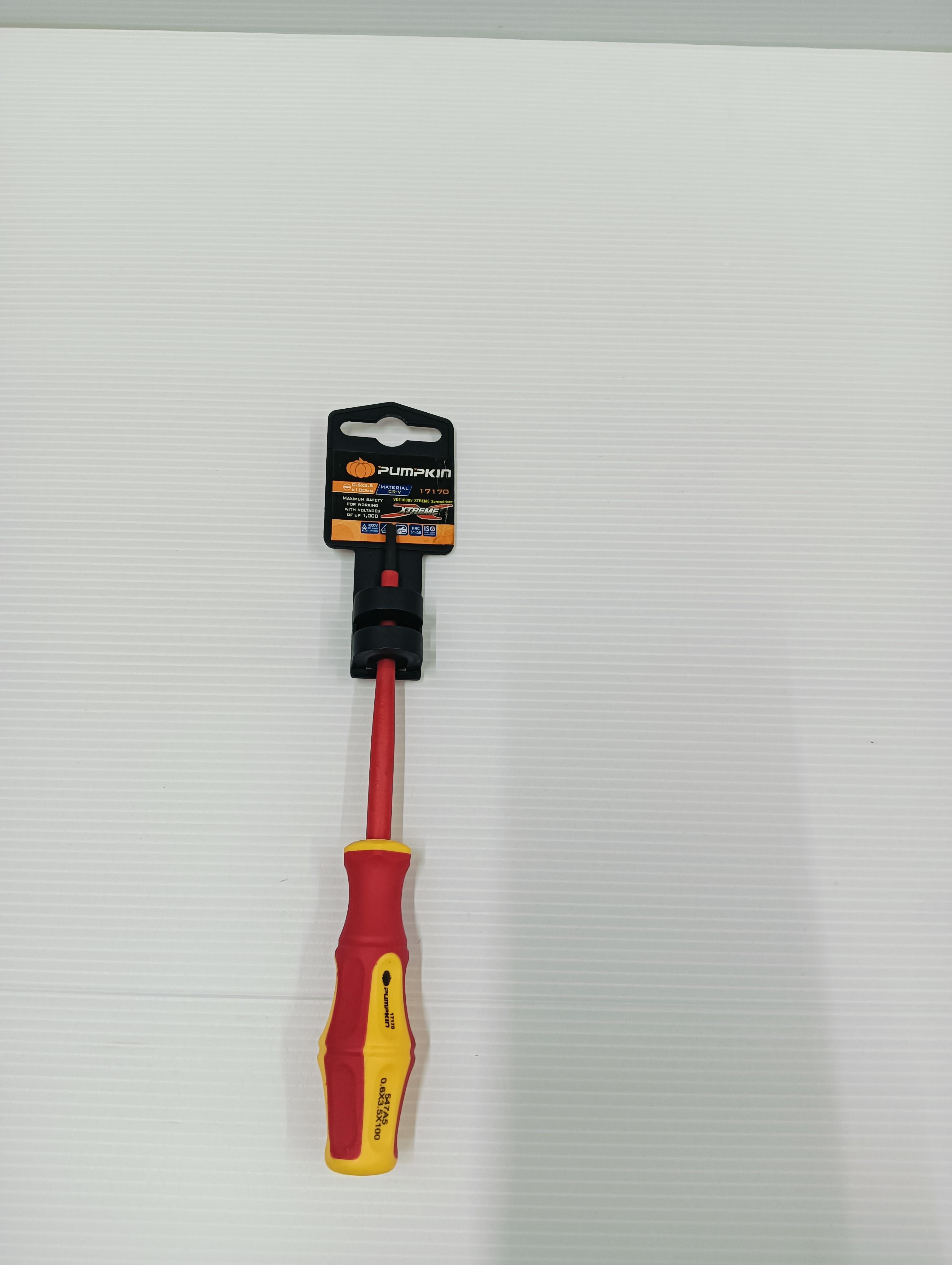 PUMPKINไขควงแบน4 VDE1000V XTREME SL0.6x3.5x100mm(-) แบรนด์ PUMPKIN - ฮาร์ดแวร์ ราคา 55 บาท