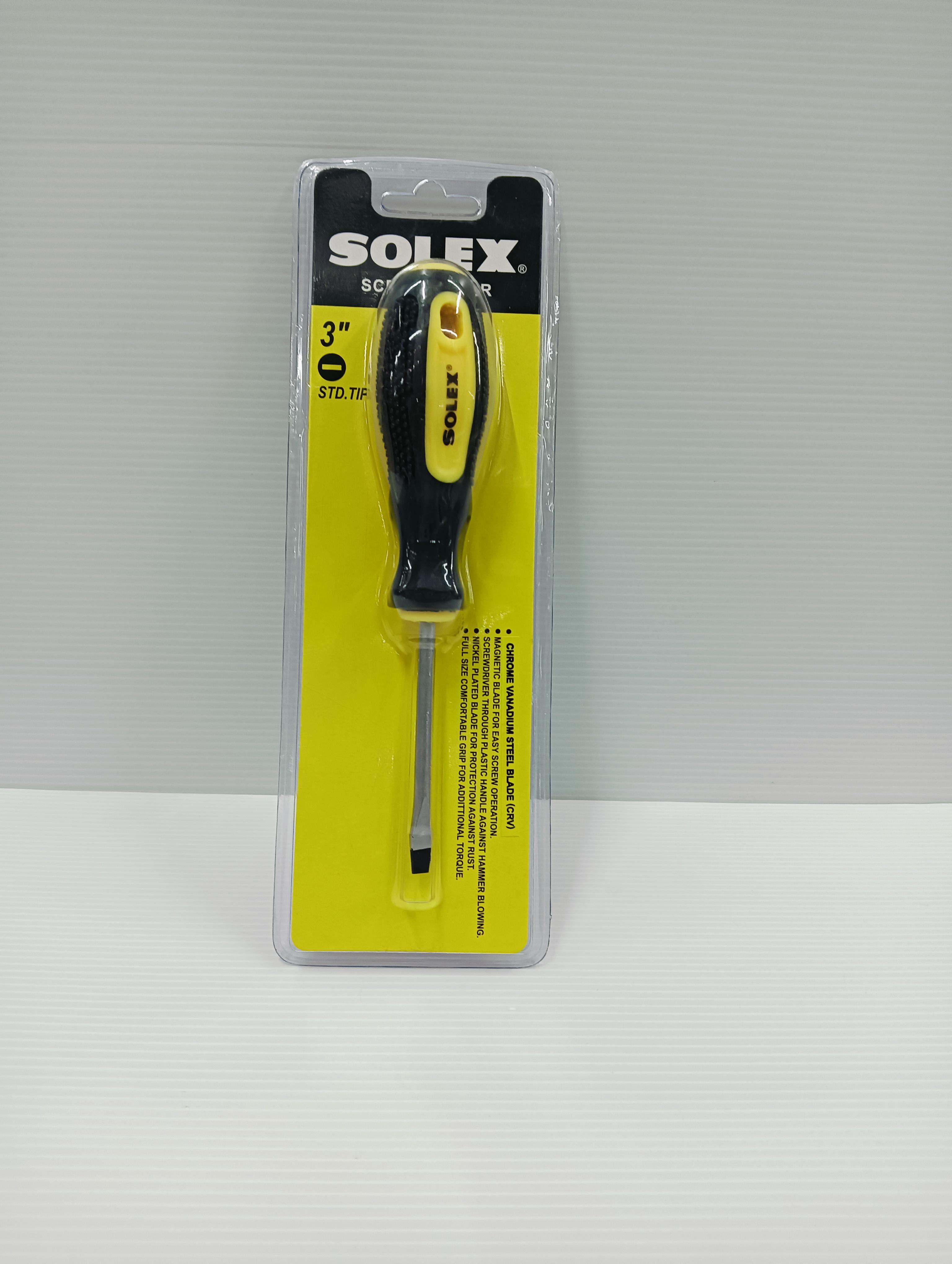 SOLEX ไขควง Y CRV - แบน (แผง) 3นิ้ว แบรนด์ SOLEX - ฮาร์ดแวร์ ราคา 40 บาท