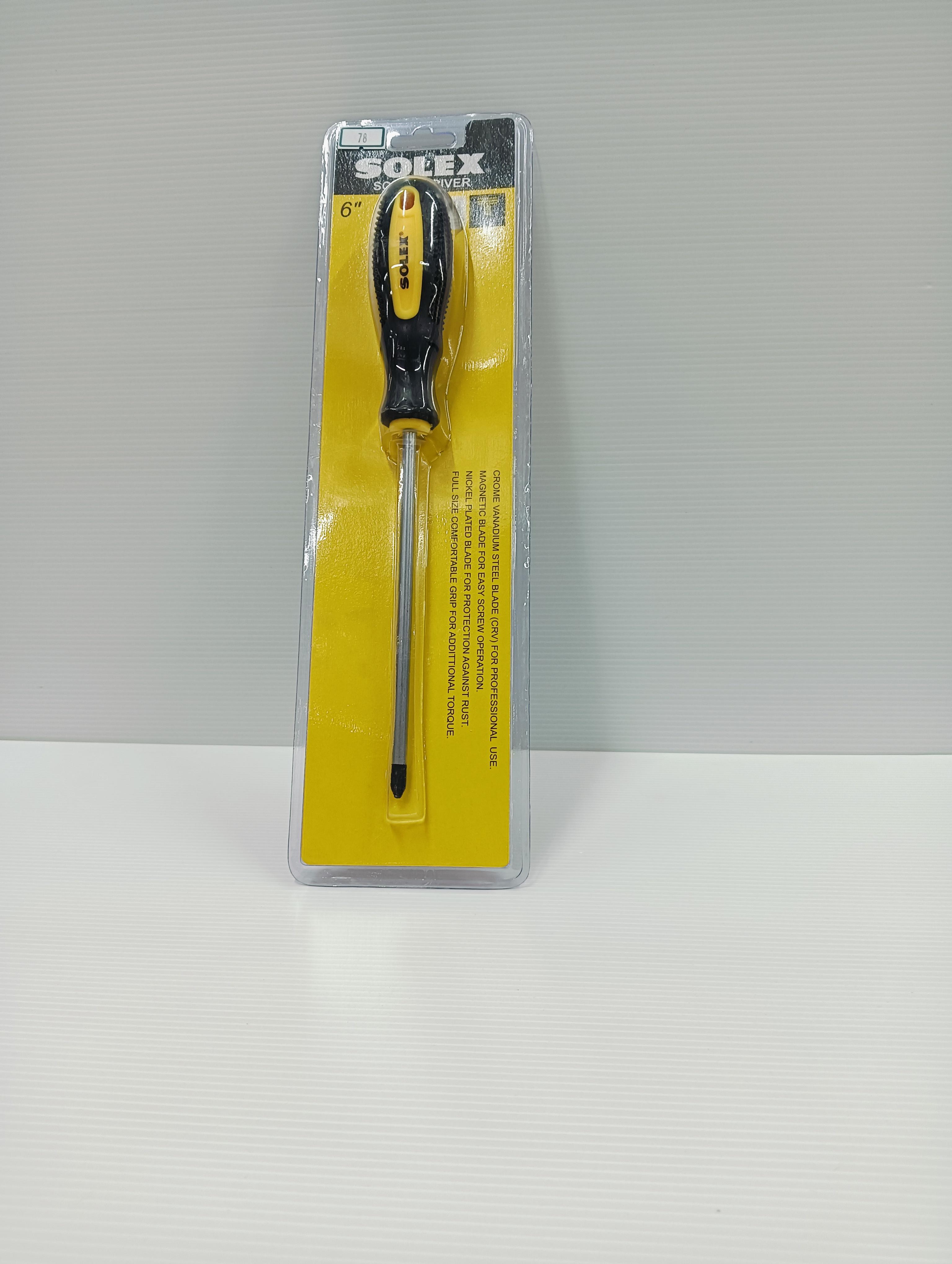 SOLEX ไขควง Y CRV + แฉก (แผง) 6นิ้ว แบรนด์ SOLEX - ฮาร์ดแวร์ ราคา 75 บาท