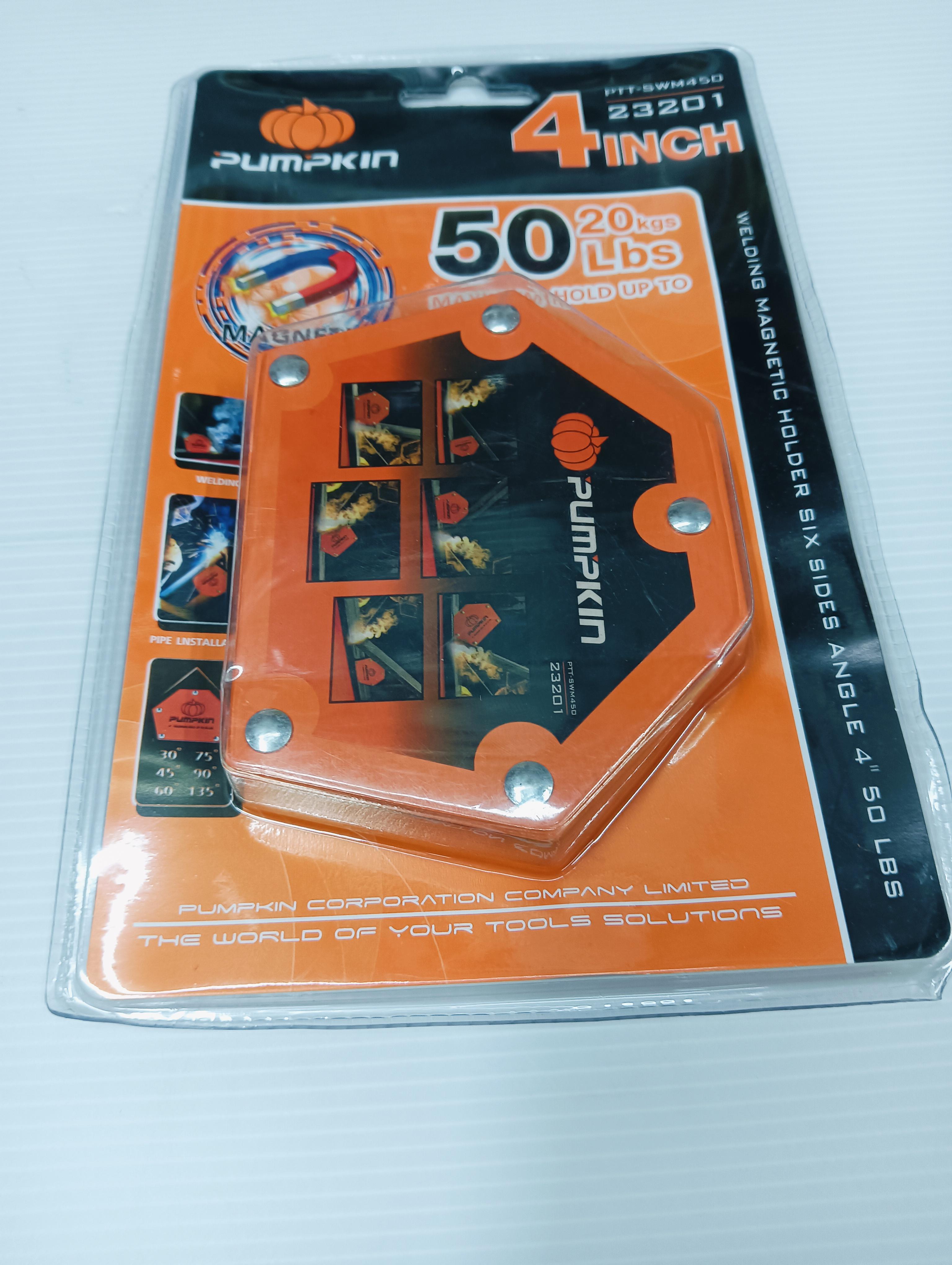 PUMPKIN แม่เหล็กจับฉากหกเหลี่ยมงานเชื่อม 4 50 Lbs PTT-SWM450 แบรนด์ PUMPKIN - ฮาร์ดแวร์ ราคา 145 บาท