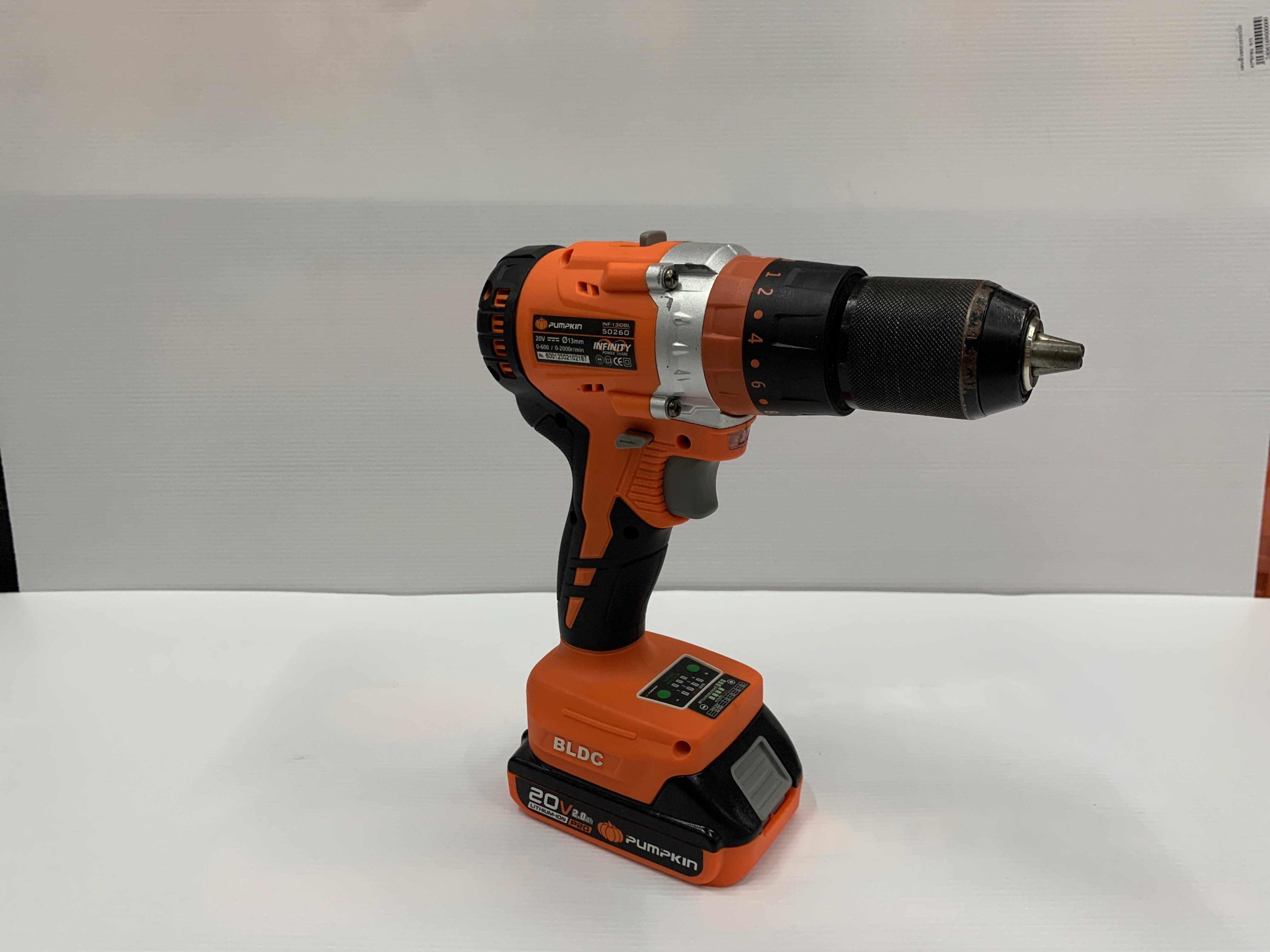 PUMPKIN สว่านกระแทกไร้สาย ไร้แปรงถ่าน 13มม. 20V 50260 Li-ion INF-13IDBL INFINITY POWER