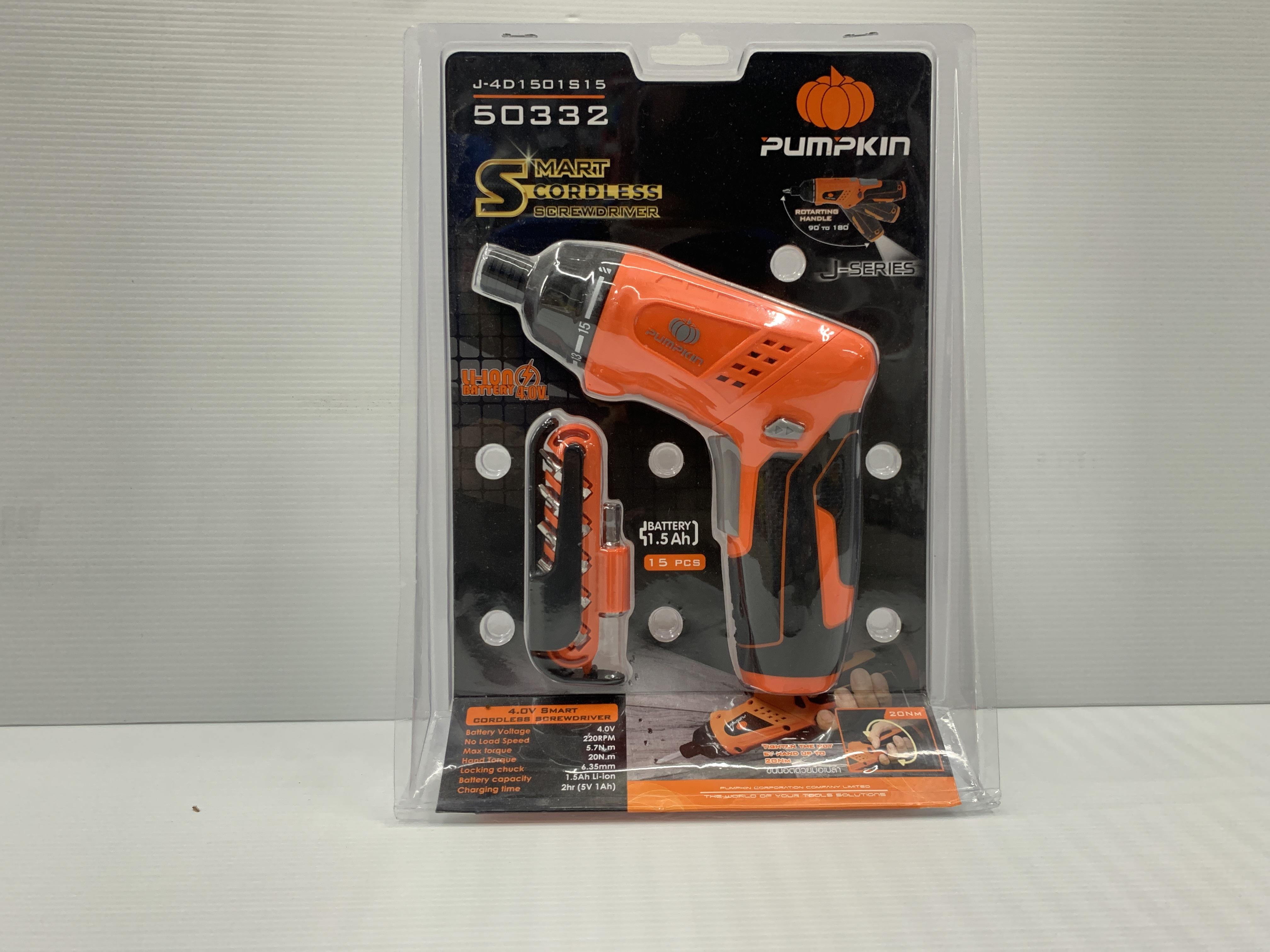 ** PUMPKIN ไขควงไฟฟ้าไร้สาย 4.0V J-4D1501S15 แบรนด์ PUMPKIN - ฮาร์ดแวร์ ราคา 665 บาท