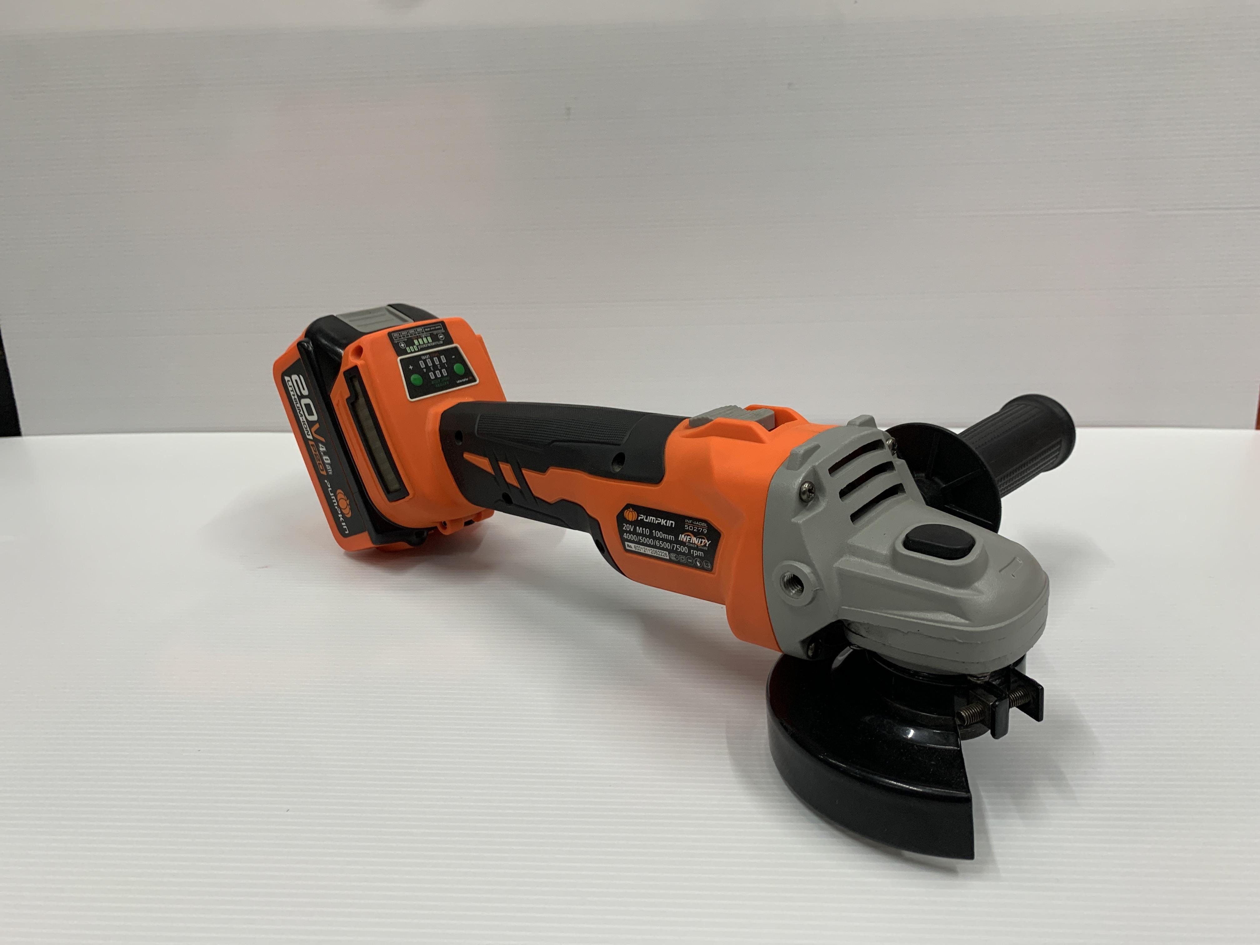 PUMPKIN เจียรมือไร้สาย ไร้แปรงถ่าน 4นิ้ว 50279 Li-ion INF-4AGBL INFINITY POWER 20V