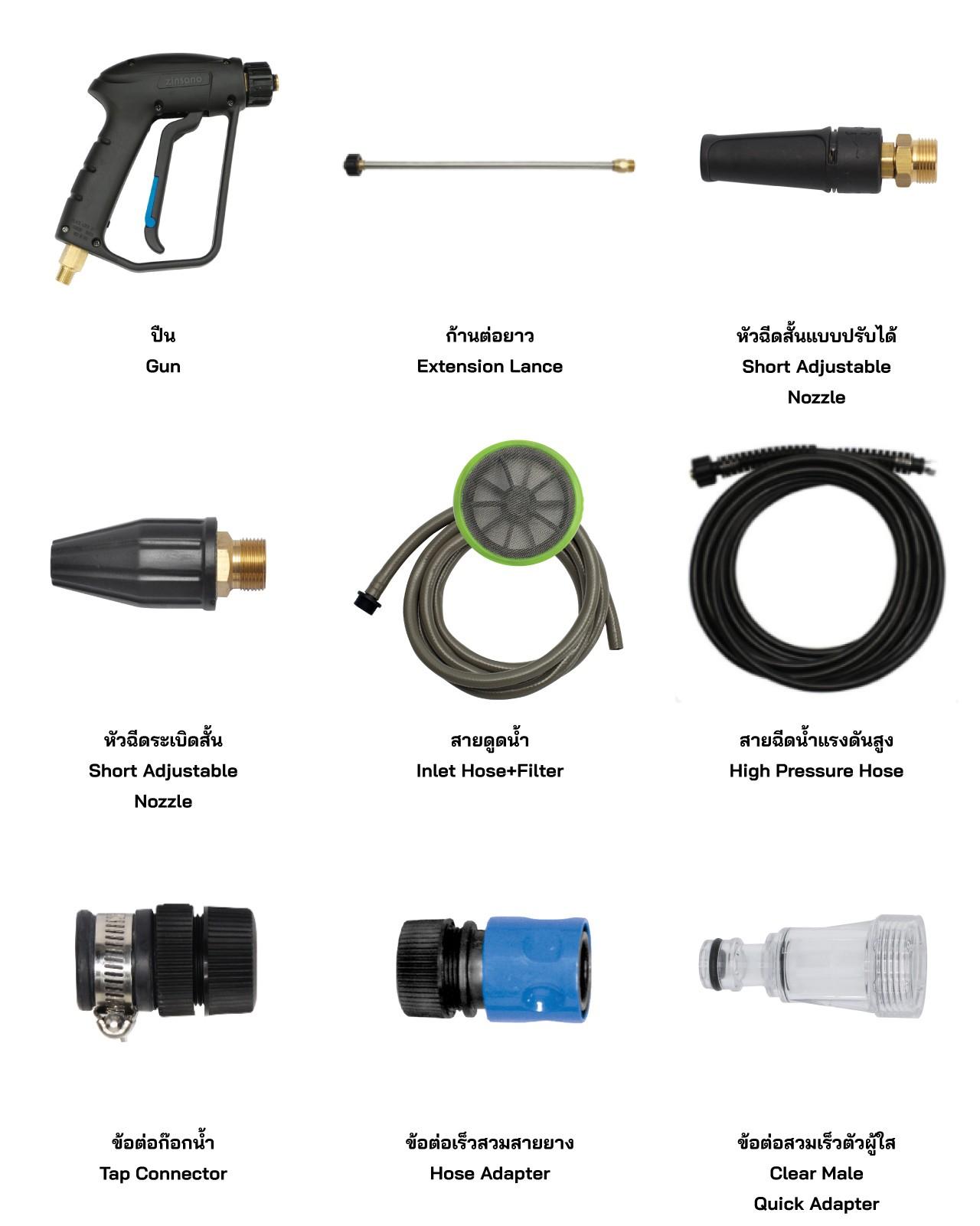 ZINSANO เครื่องฉีดน้ำแรงดันสูง PR1301 130บาร์ - ภาพที่ 2
