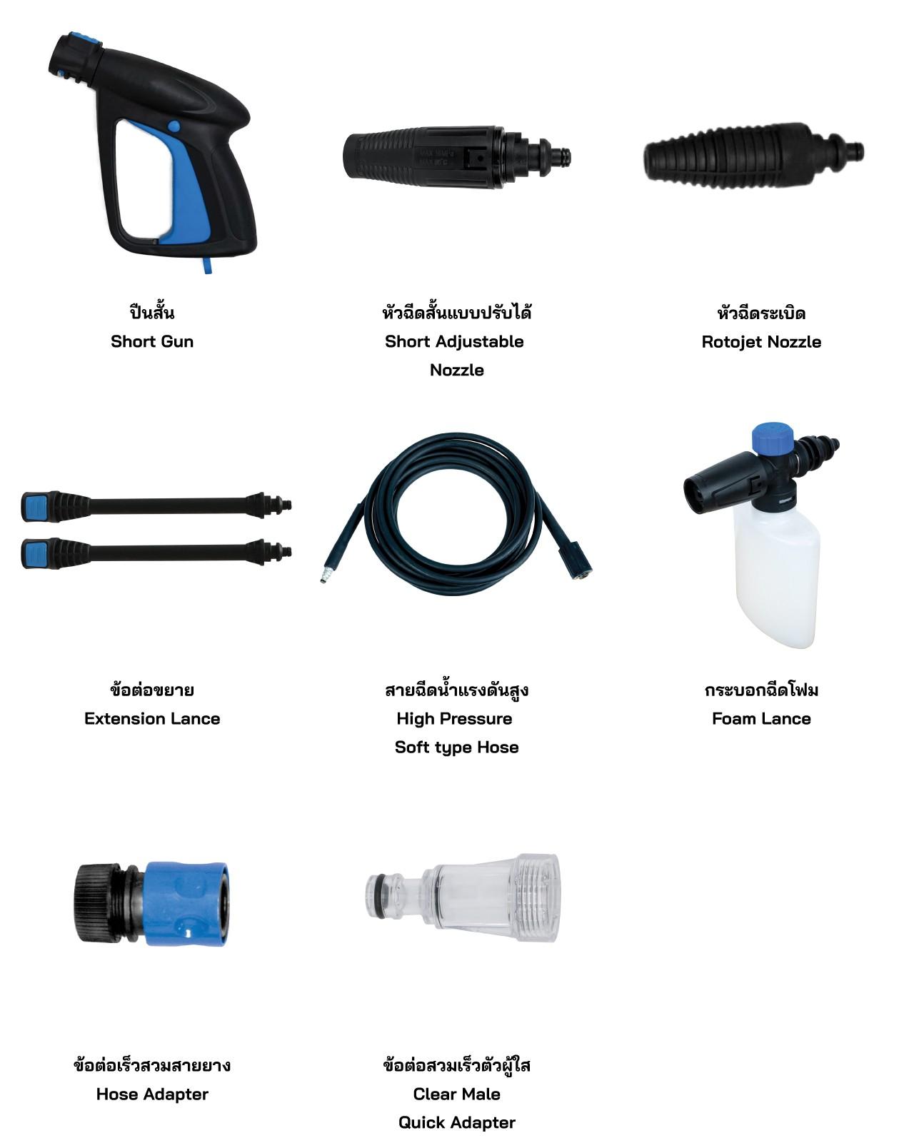 ZINSANO เครื่องฉีดน้ำแรงดันสูง รุ่น FA1203 120บาร์ - ภาพที่ 2