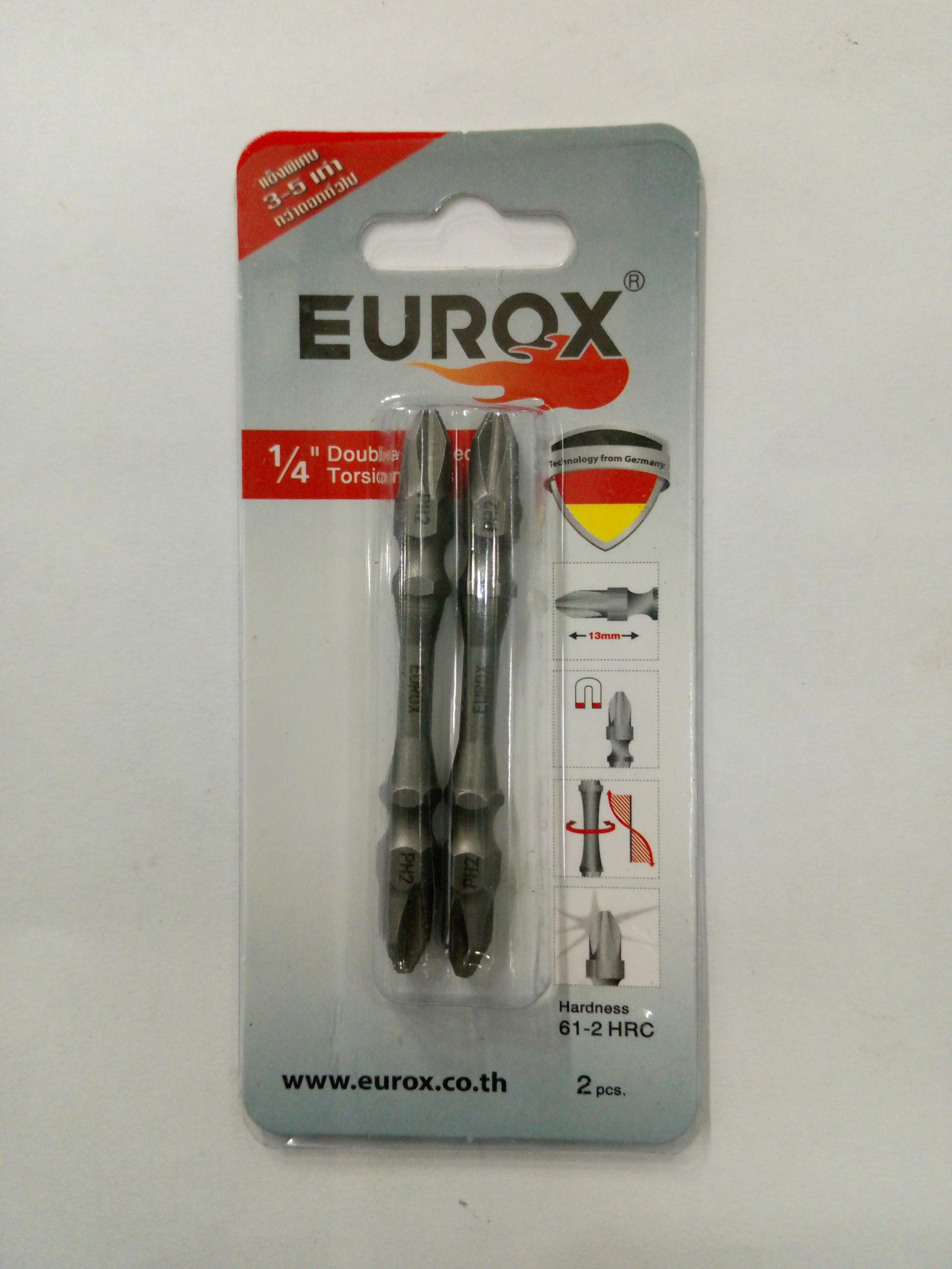 EUROX ดอกไขควงเยอรมัน 2PHx65 (แพ็ค2) แบรนด์ EUROX - ฮาร์ดแวร์ ราคา 150 บาท