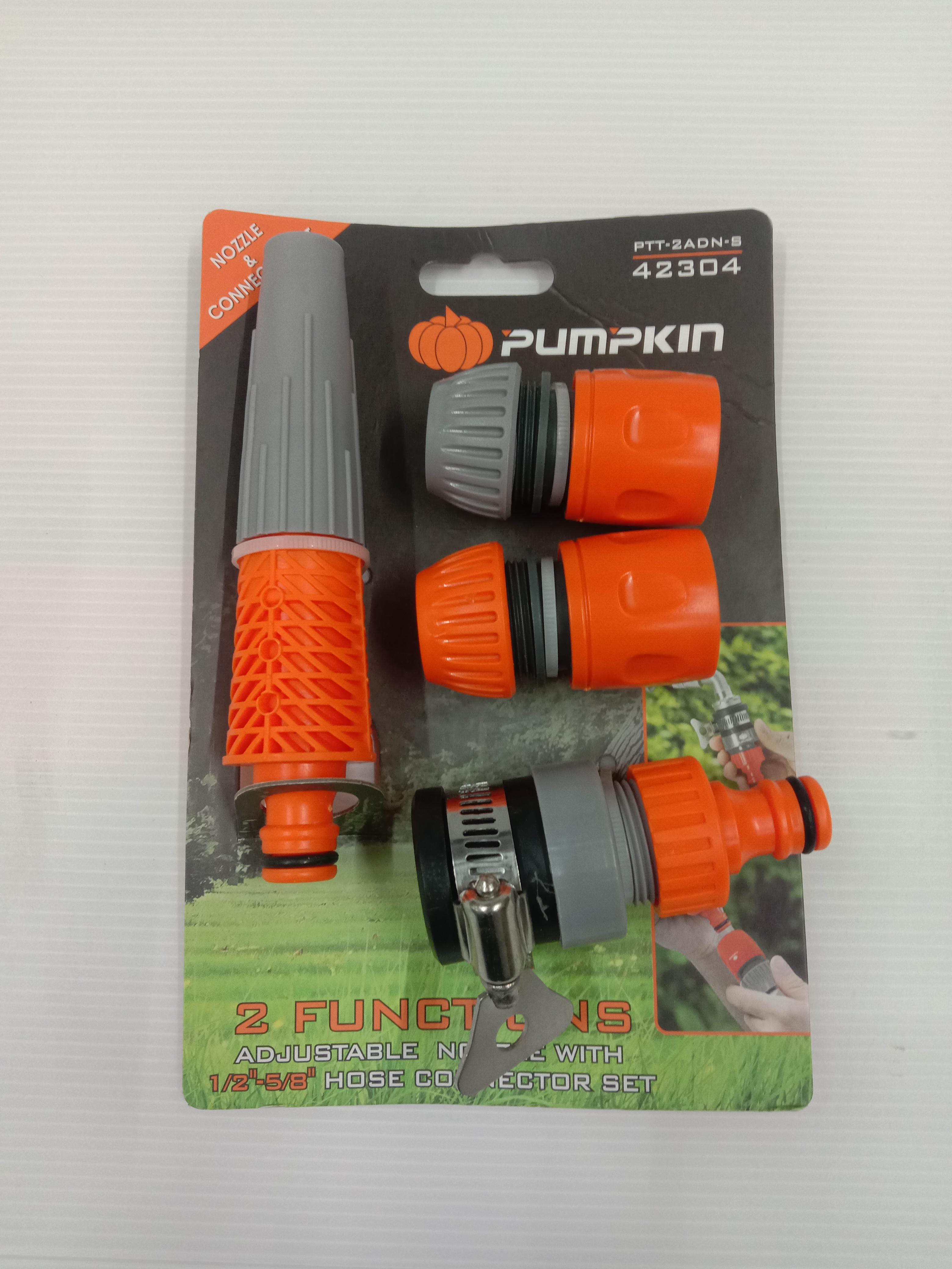 ชุดหัวฉีดน้ำ พร้อมข้อต่อ 4ชิ้น  1/2-5/8 ยอดนิยม PTT-2ADN-S PUMPKIN แบรนด์ PUMPKIN - ฮาร์ดแวร์ ราคา 120 บาท