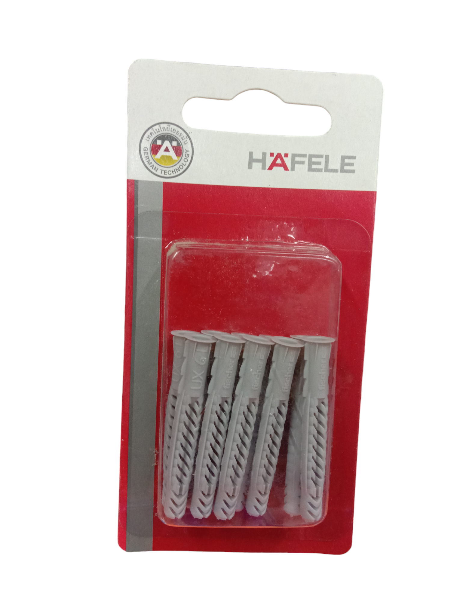 HAFELE เดือย 6*50มม DIY ALLROUND DOWEL UX L R 6X50 #480.11.821