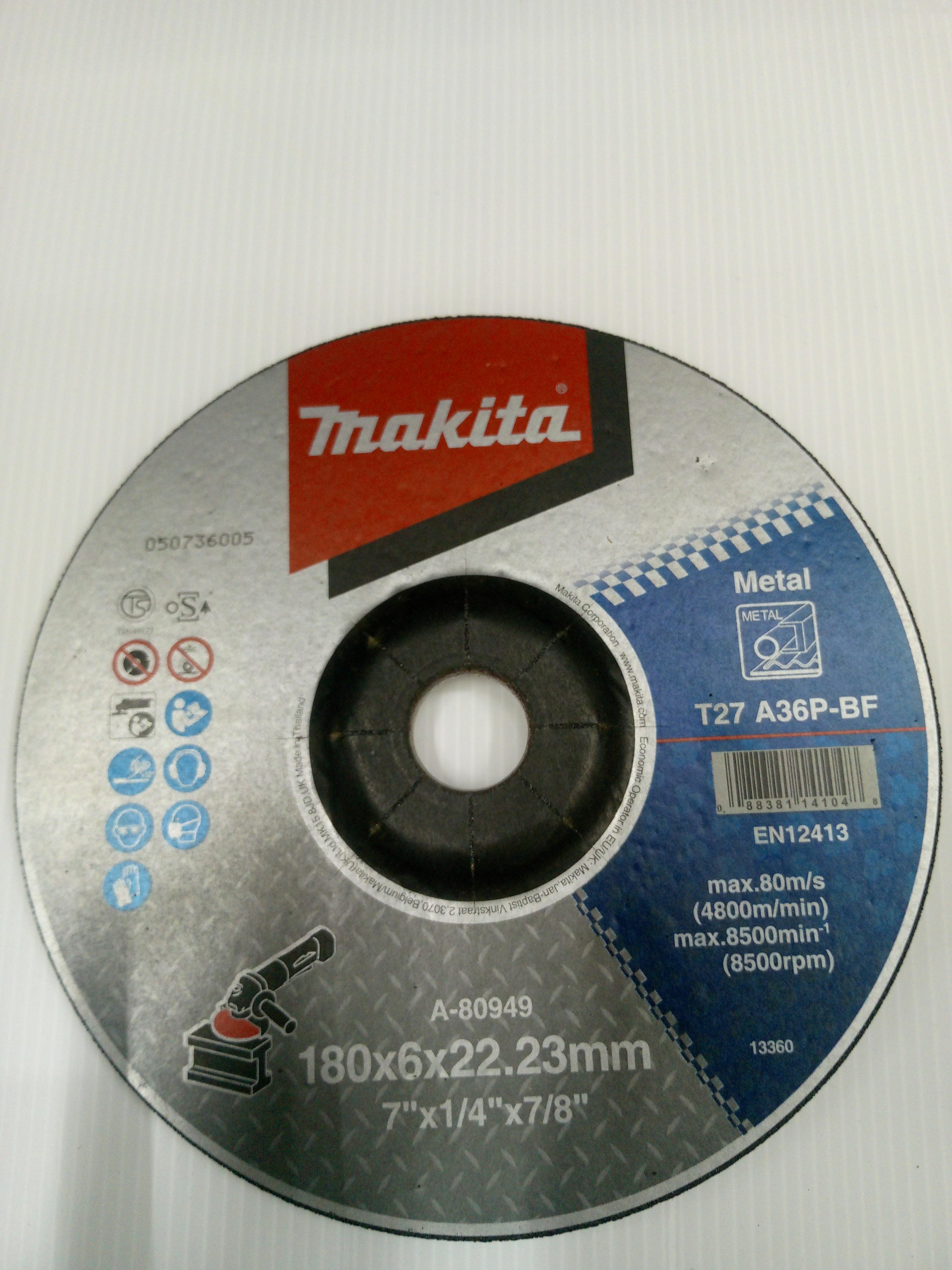 MAKITA แผ่นเจียร์ 7*6มิลหนา ดำA36 A-80949 แบรนด์ MAKITA - ฮาร์ดแวร์ ราคา 58 บาท