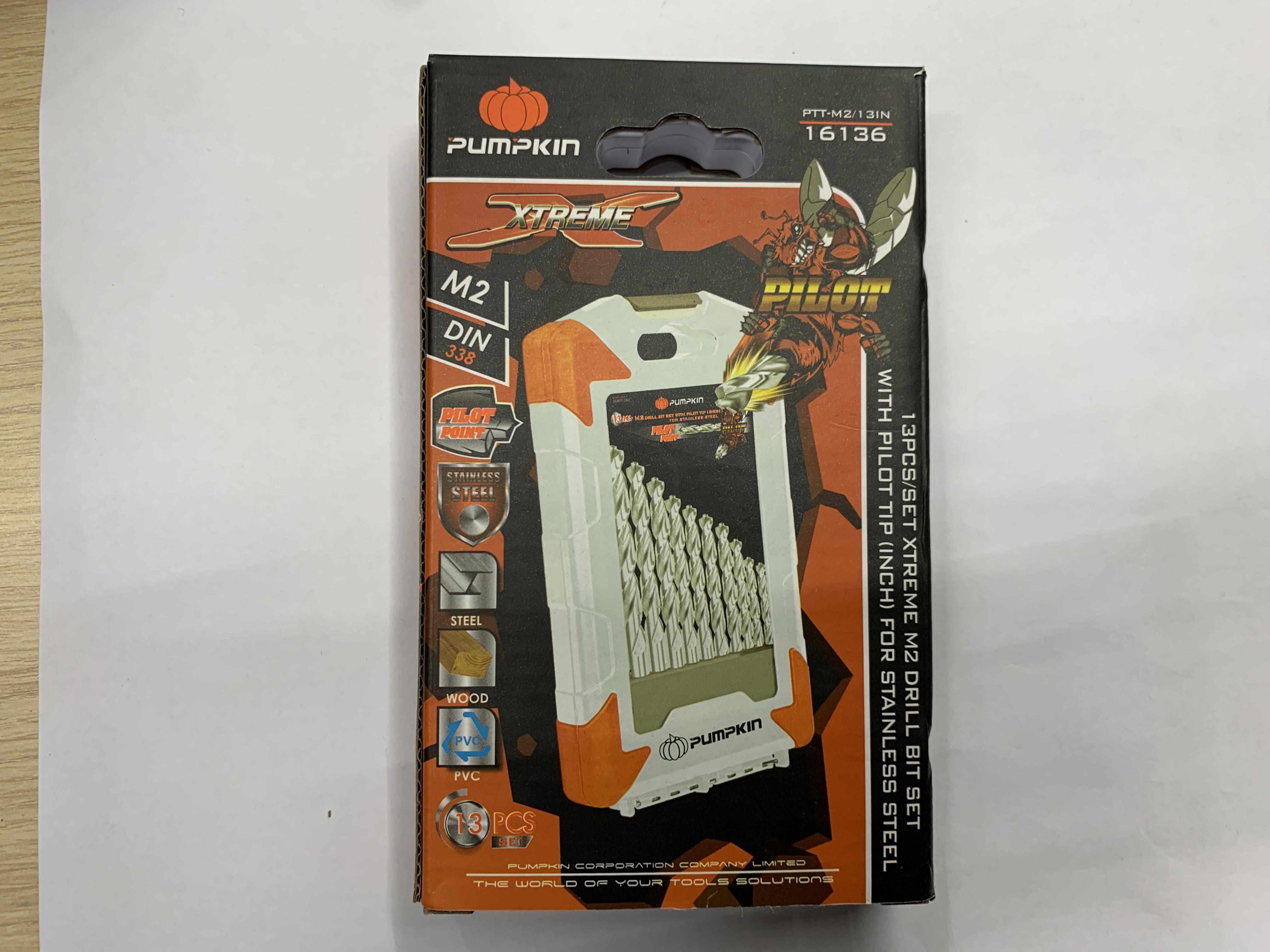 PUMPKIN ชุดดอกสว่านPilot Tip (INCH) Xtreme M2 13pcs/set PTT-M2/13IN 16136 แบรนด์ PUMPKIN - ฮาร์ดแวร์ ราคา 349 บาท