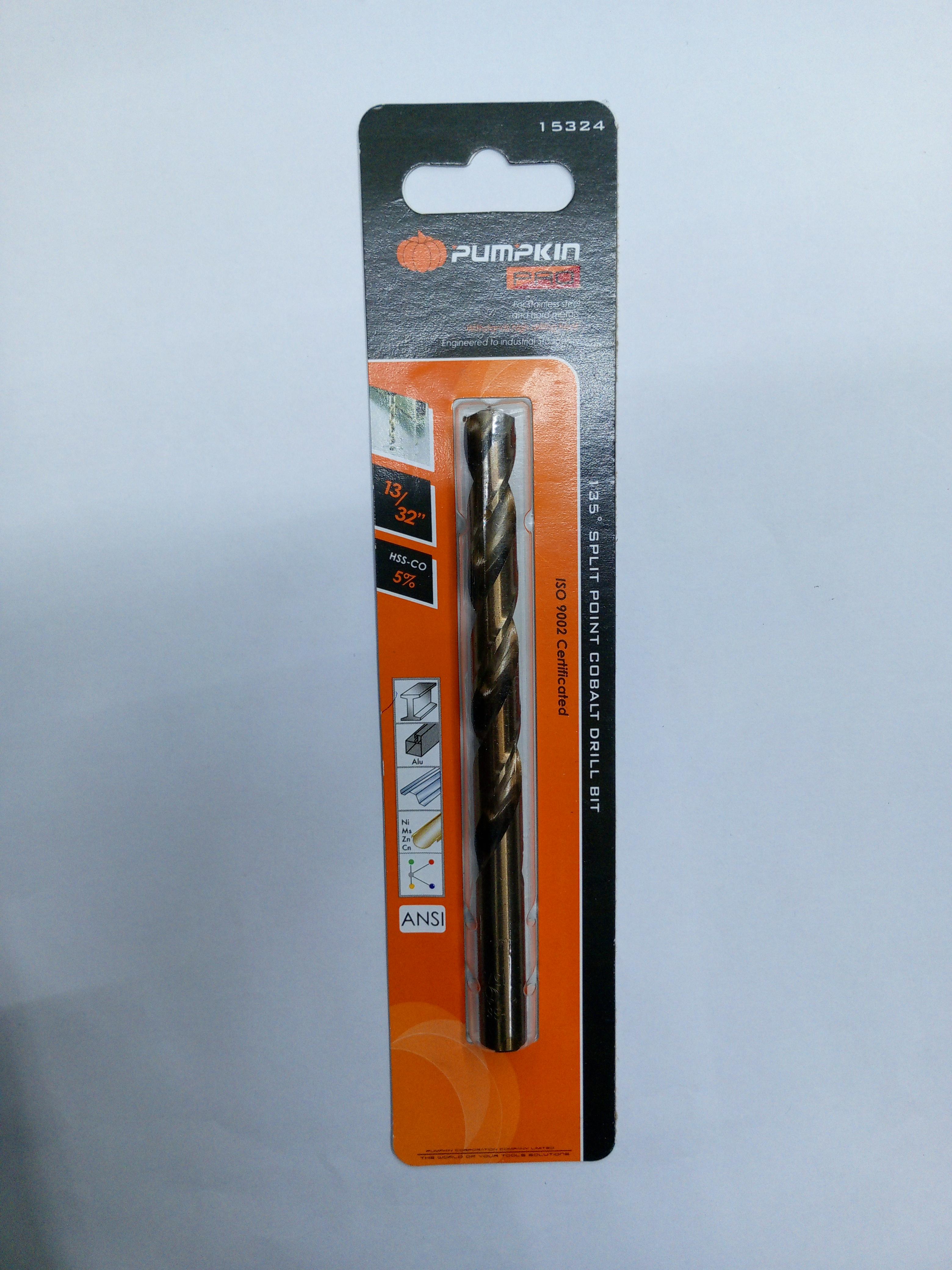 PUMPKIN ดอกสว่านโคบอลต์ ก้านกลม เจาะเหล็ก PRO 13/32นิ้ว แบรนด์ PUMPKIN - ฮาร์ดแวร์ ราคา 219 บาท