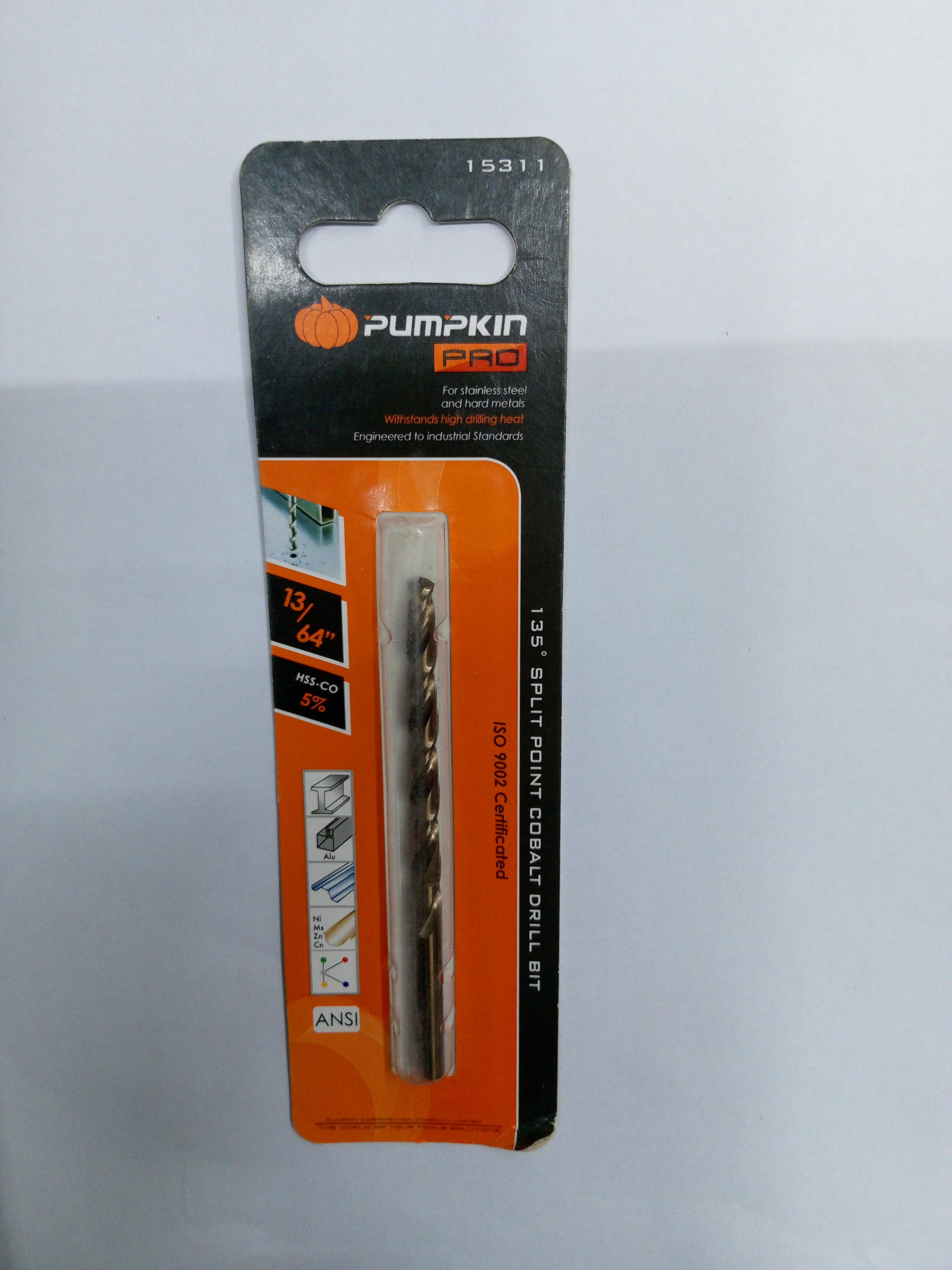PUMPKIN ดอกสว่านโคบอลต์ ก้านกลม เจาะเหล็ก PRO 13/64นิ้ว แบรนด์ PUMPKIN - ฮาร์ดแวร์ ราคา 50 บาท