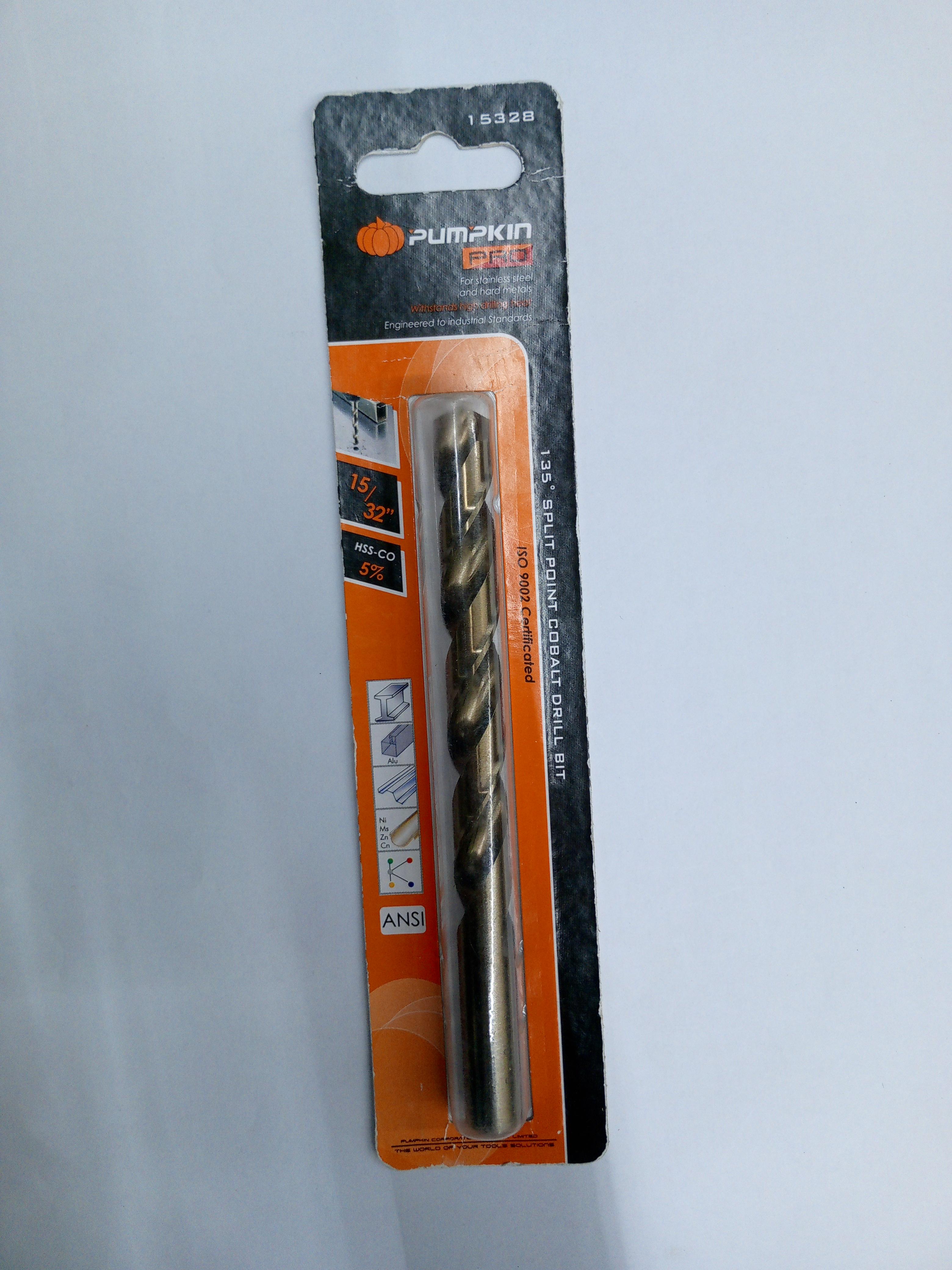 PUMPKIN ดอกสว่านโคบอลต์ ก้านกลม เจาะเหล็ก PRO 15/32นิ้ว แบรนด์ PUMPKIN - ฮาร์ดแวร์ ราคา 310 บาท
