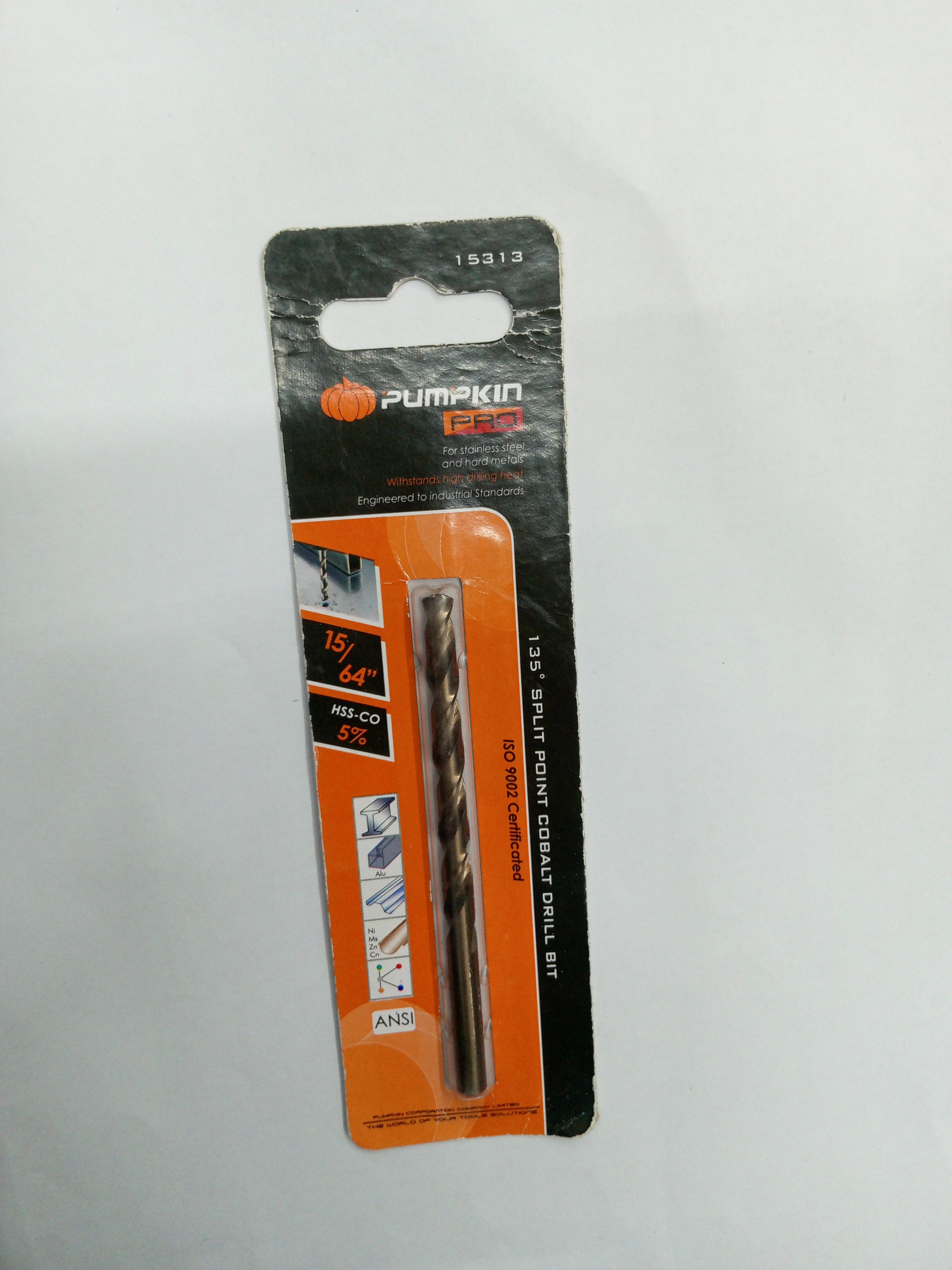 PUMPKIN ดอกสว่านโคบอลต์ ก้านกลม เจาะเหล็ก PRO 15/64นิ้ว แบรนด์ PUMPKIN - ฮาร์ดแวร์ ราคา 62 บาท
