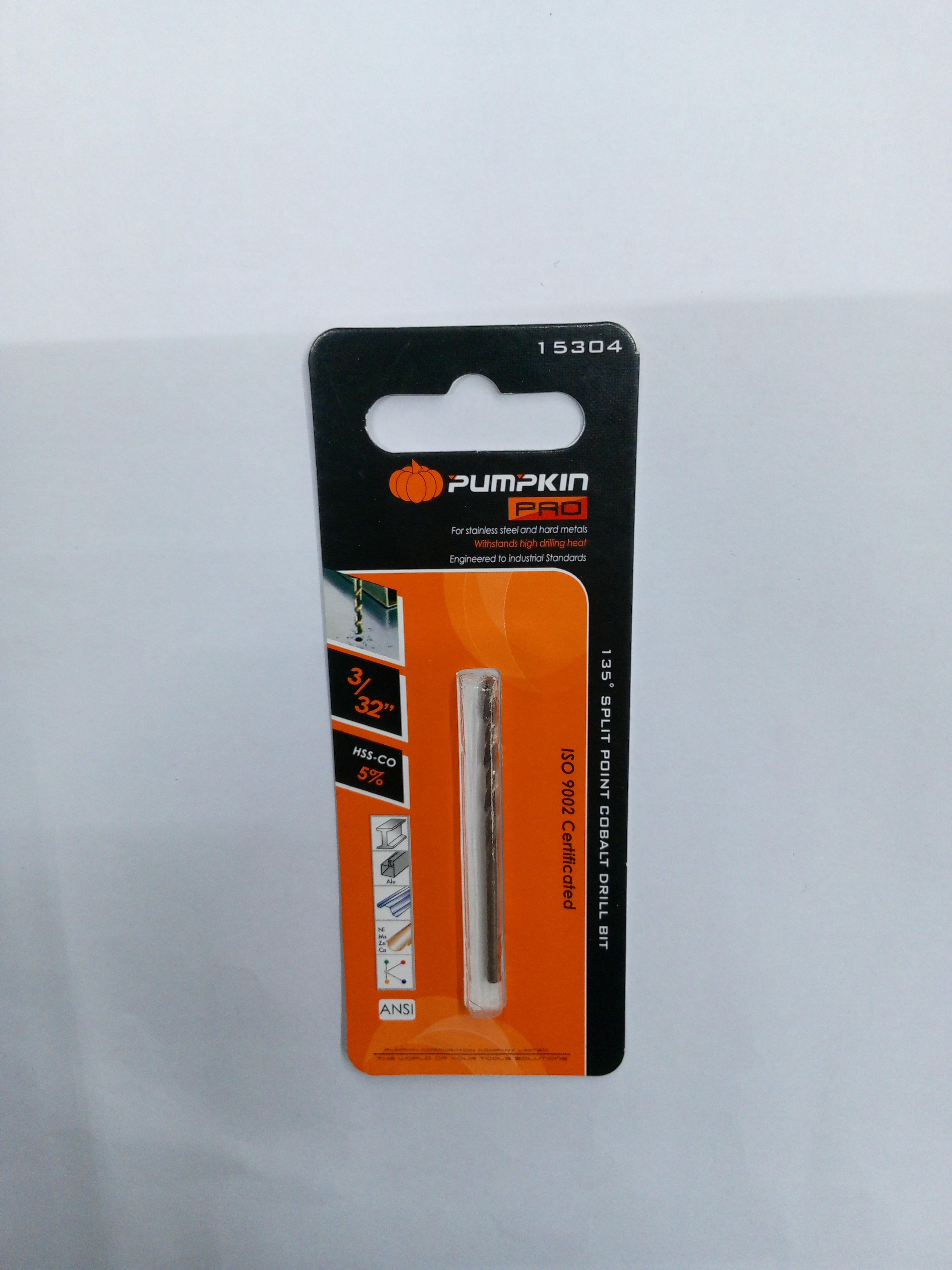 PUMPKIN ดอกสว่านโคบอลต์ ก้านกลม เจาะเหล็ก PRO 3/32นิ้ว แบรนด์ PUMPKIN - ฮาร์ดแวร์ ราคา 28 บาท