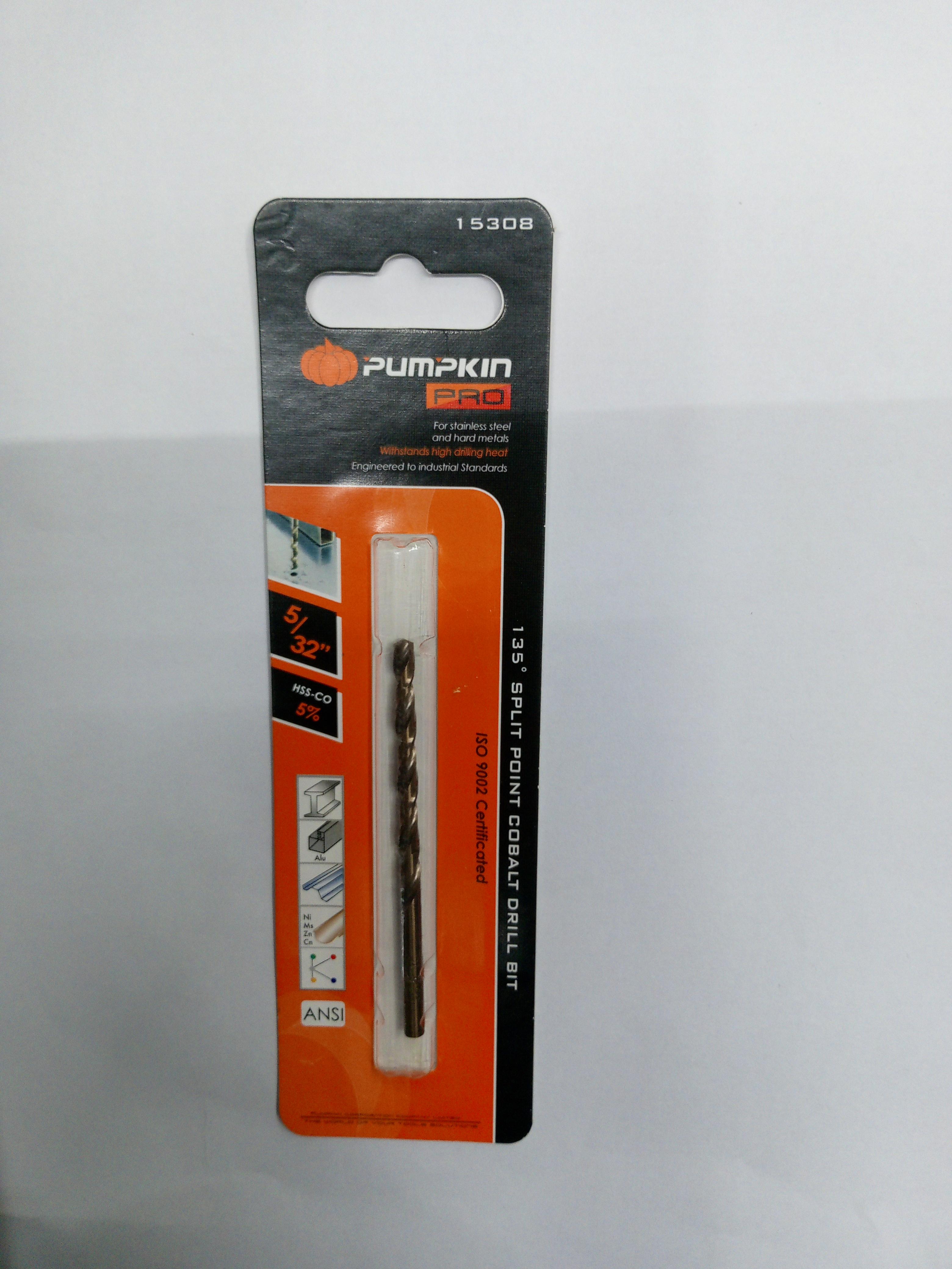 PUMPKIN ดอกสว่านโคบอลต์ ก้านกลม เจาะเหล็ก PRO 5/32นิ้ว แบรนด์ PUMPKIN - ฮาร์ดแวร์ ราคา 40 บาท