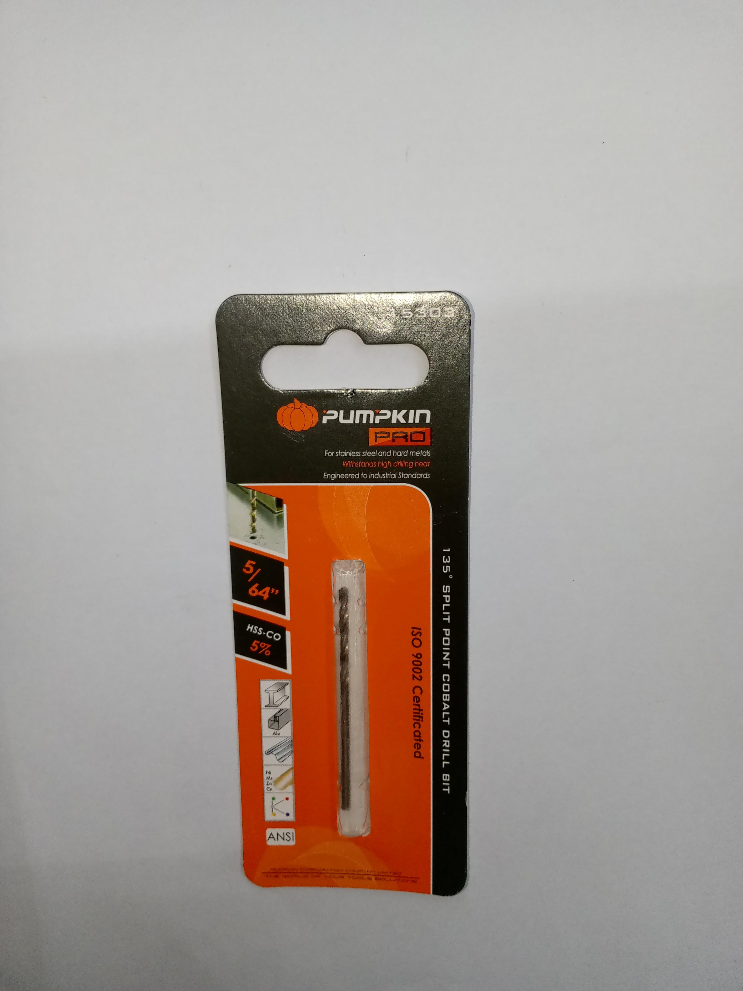 PUMPKIN ดอกสว่านโคบอลต์ ก้านกลม เจาะเหล็ก PRO 5/64นิ้ว แบรนด์ PUMPKIN - ฮาร์ดแวร์ ราคา 28 บาท