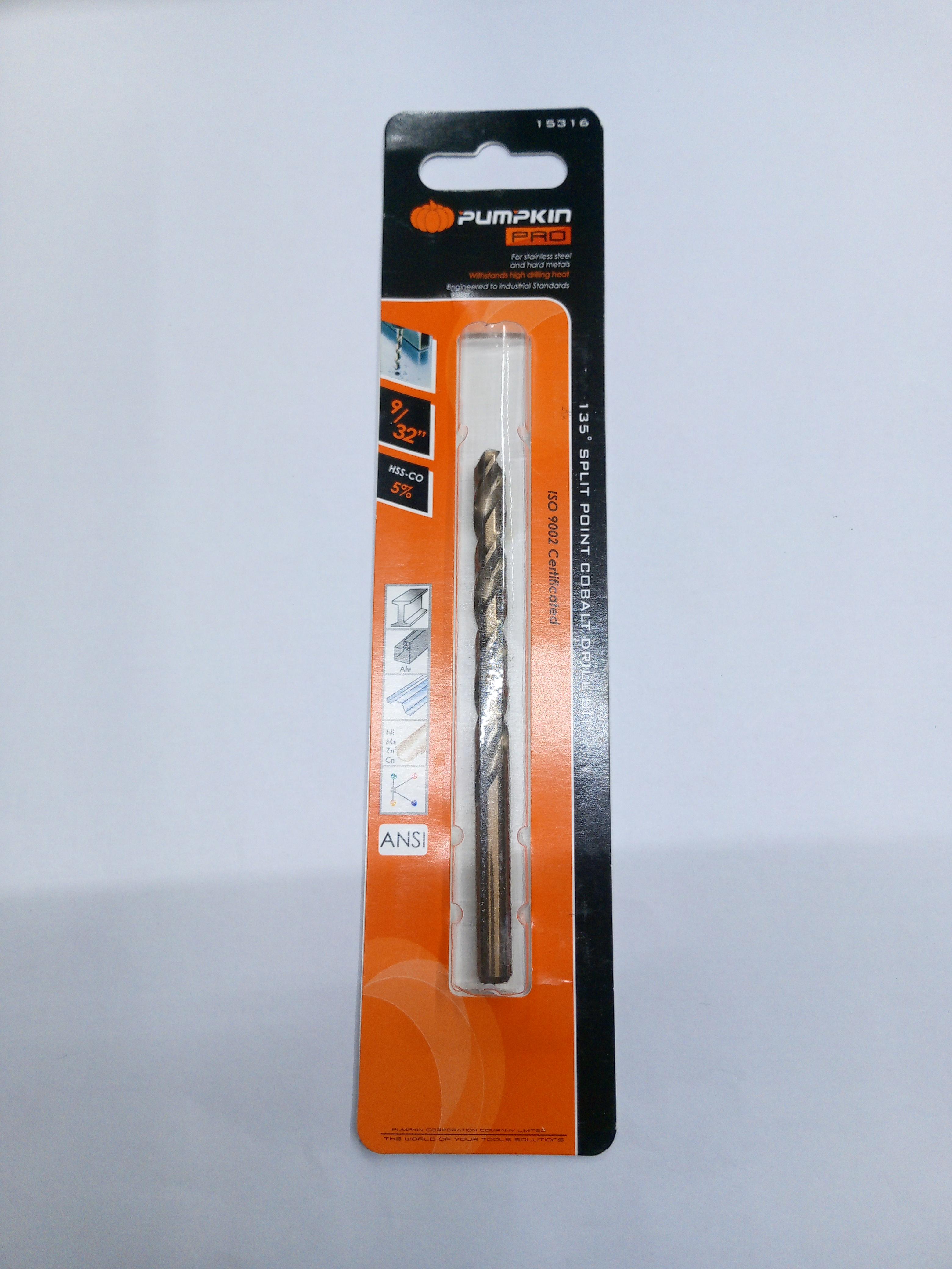 PUMPKIN ดอกสว่านโคบอลต์ ก้านกลม เจาะเหล็ก PRO 9/32นิ้ว แบรนด์ PUMPKIN - ฮาร์ดแวร์ ราคา 90 บาท