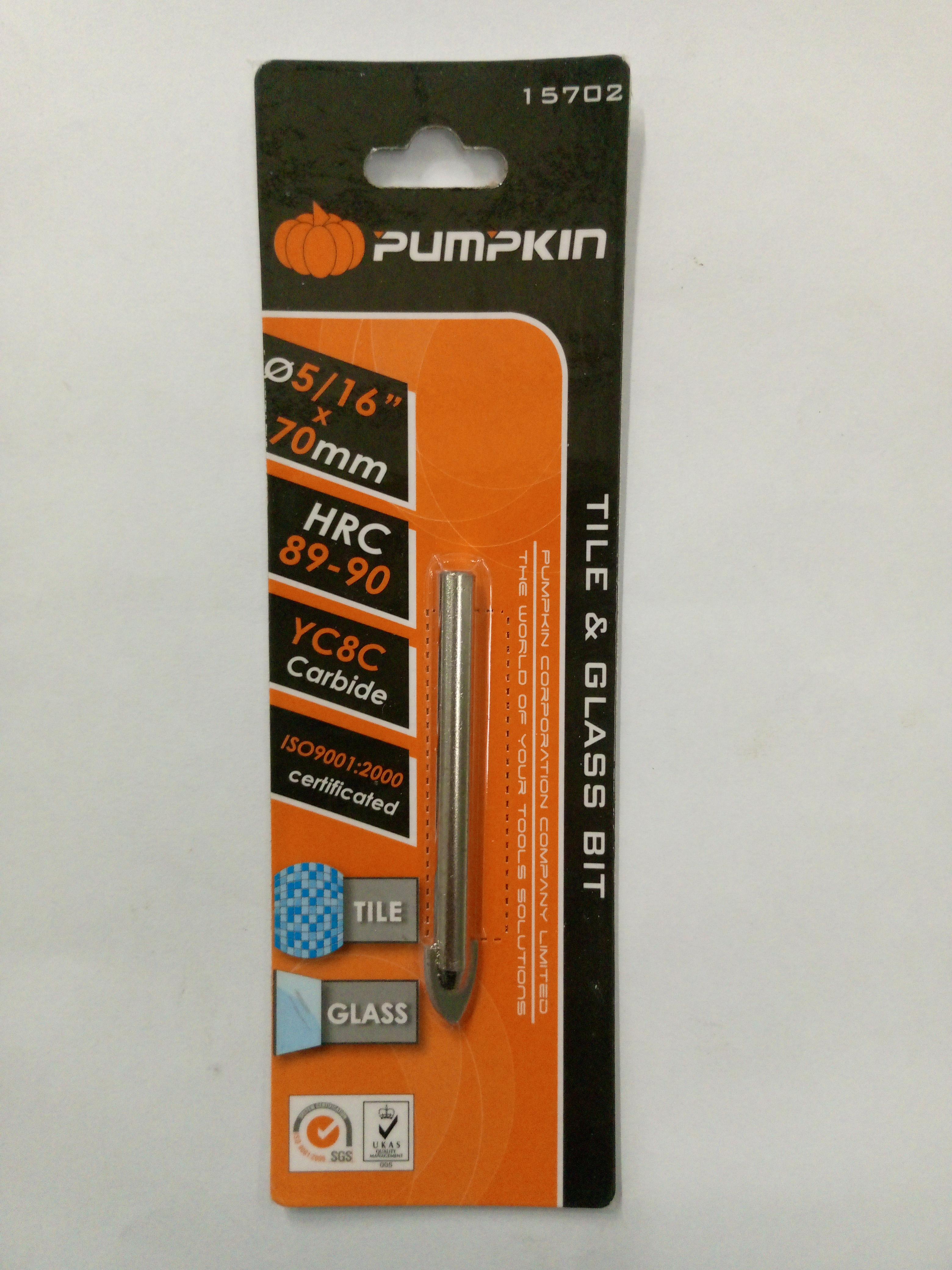 PUMPKIN ดอกสว่านเจาะกระจก ขนาด 5/16นิ้ว x 70 แบรนด์ PUMPKIN - ฮาร์ดแวร์ ราคา 105 บาท
