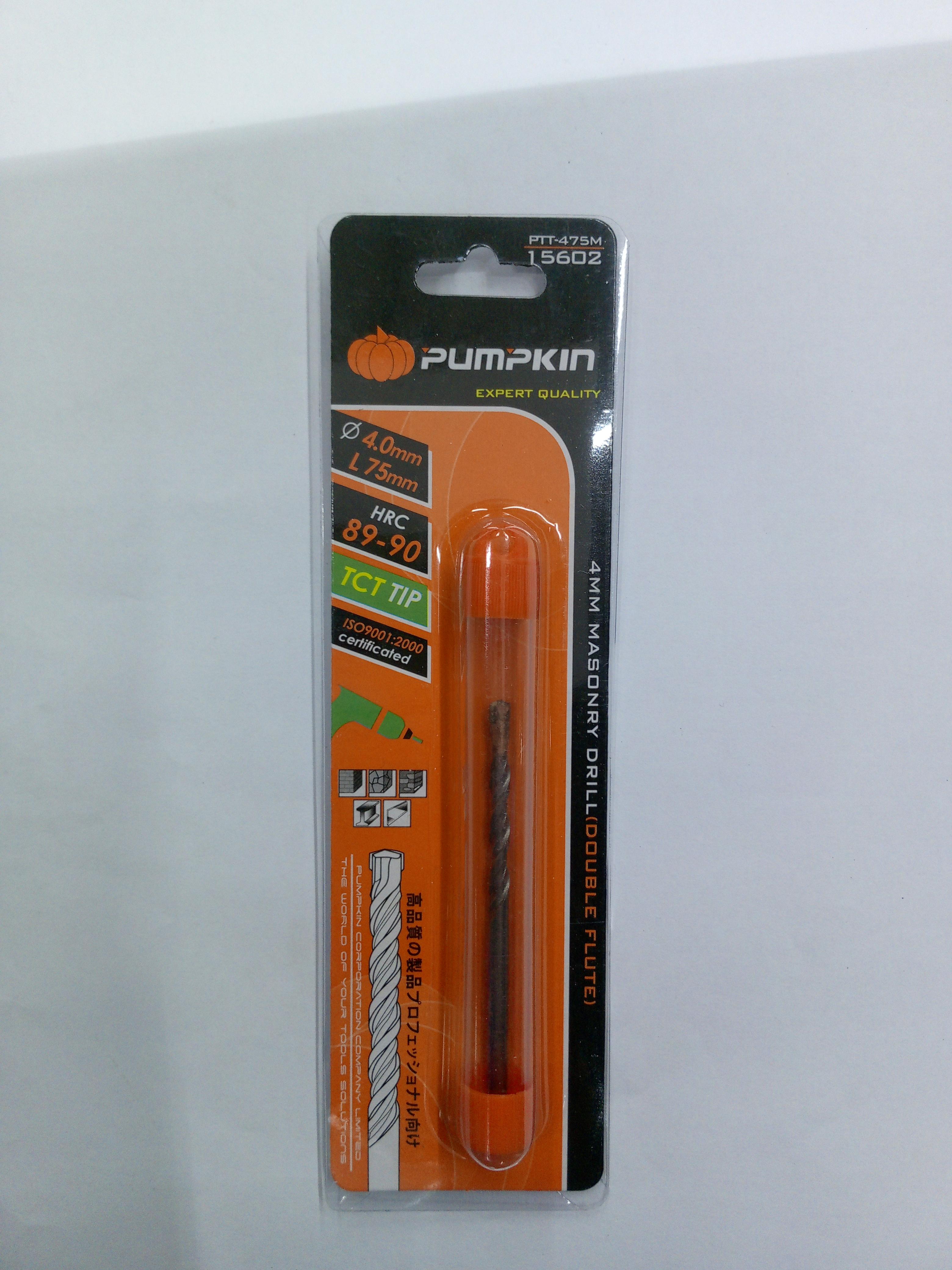 PUMPKIN ดอกสว่านเจาะปูนแกนกลม 4 x 75 แบรนด์ PUMPKIN - ฮาร์ดแวร์ ราคา 30 บาท