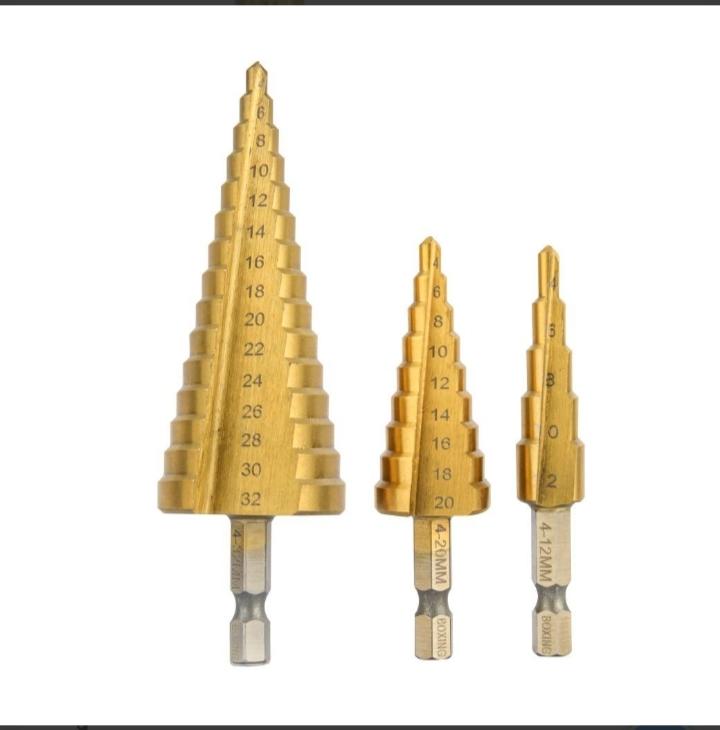 SUMO ดอกสว่านสเต็ปดริลส์3ตัว 5915 (4-12mm.4-20mm.4-32mm.) แบรนด์ ซูโม่ - ฮาร์ดแวร์ ราคา 399 บาท