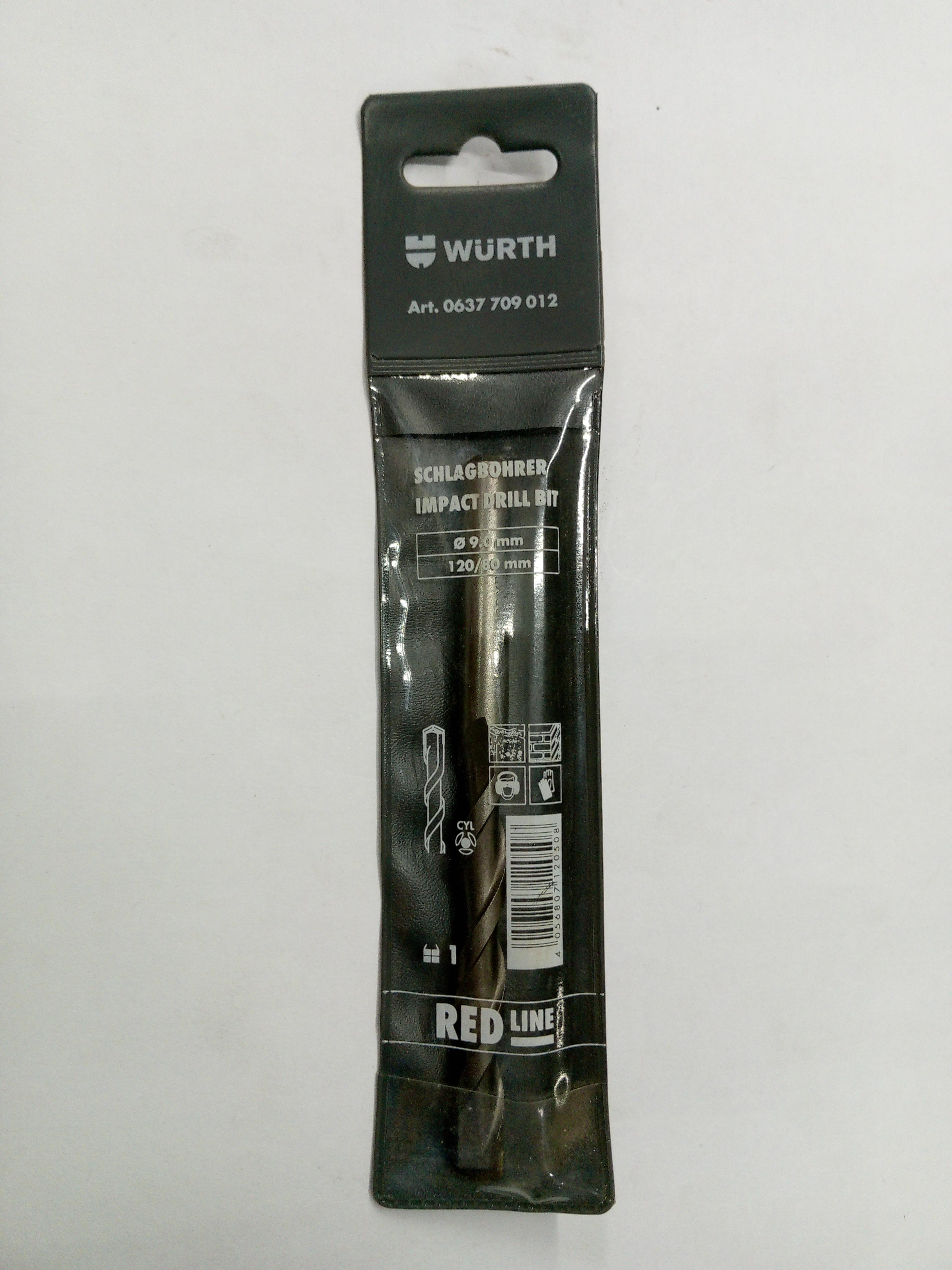 ** WURTH ดอกสว่านกระแทก ก้านกลม DRL-IMP-CYL-D9-L120-WL80MM RED LINE 9*120มม. แบรนด์ WURTH - ฮาร์ดแวร์ ราคา 70 บาท