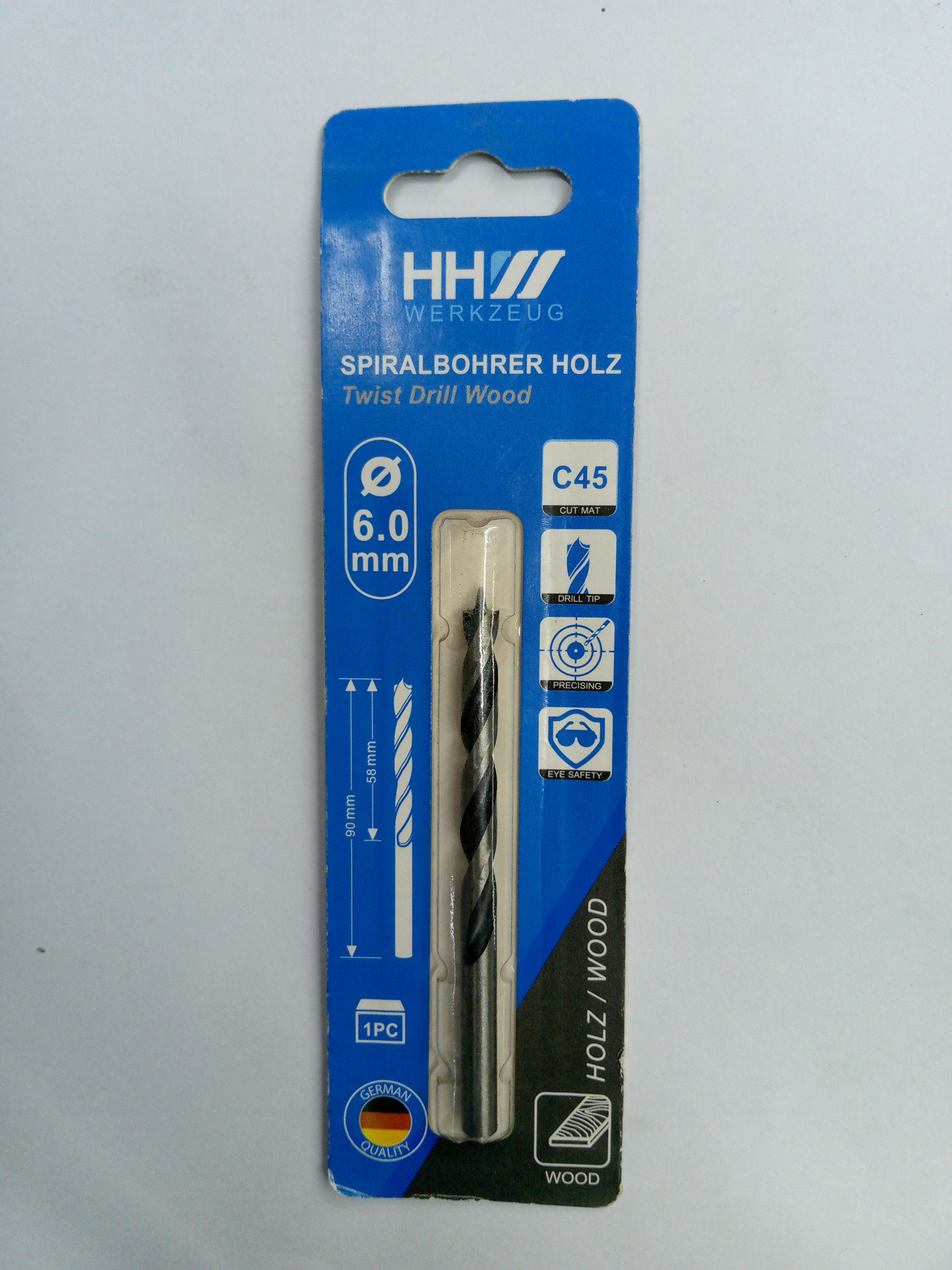 HHW ดอกสว่านเจาะไม้ 6มม. แบรนด์ HHW - ฮาร์ดแวร์ ราคา 22 บาท