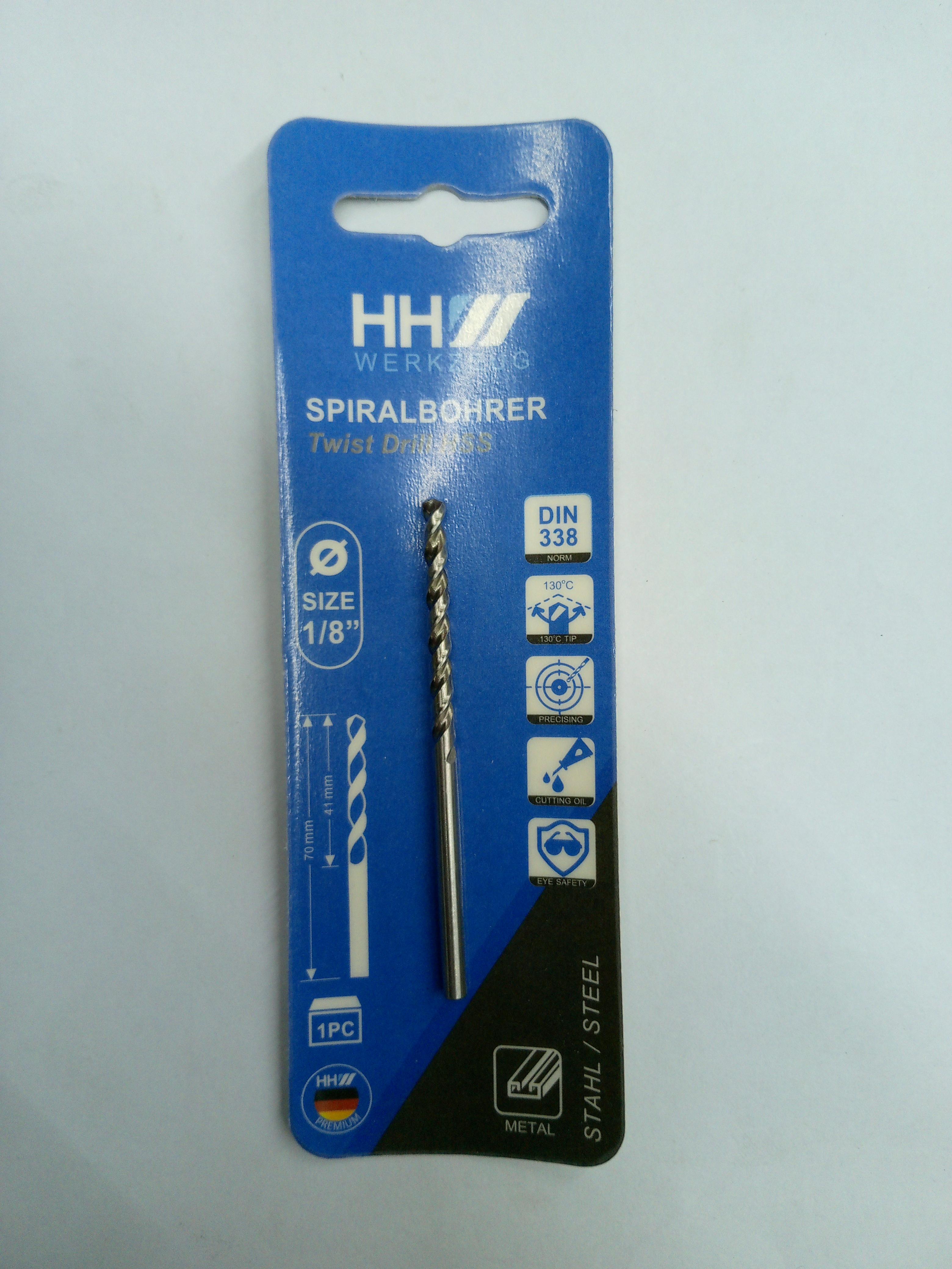 HHW ดอกสว่านเจาะเหล็ก 1/8 แบรนด์ HHW - ฮาร์ดแวร์ ราคา 29 บาท