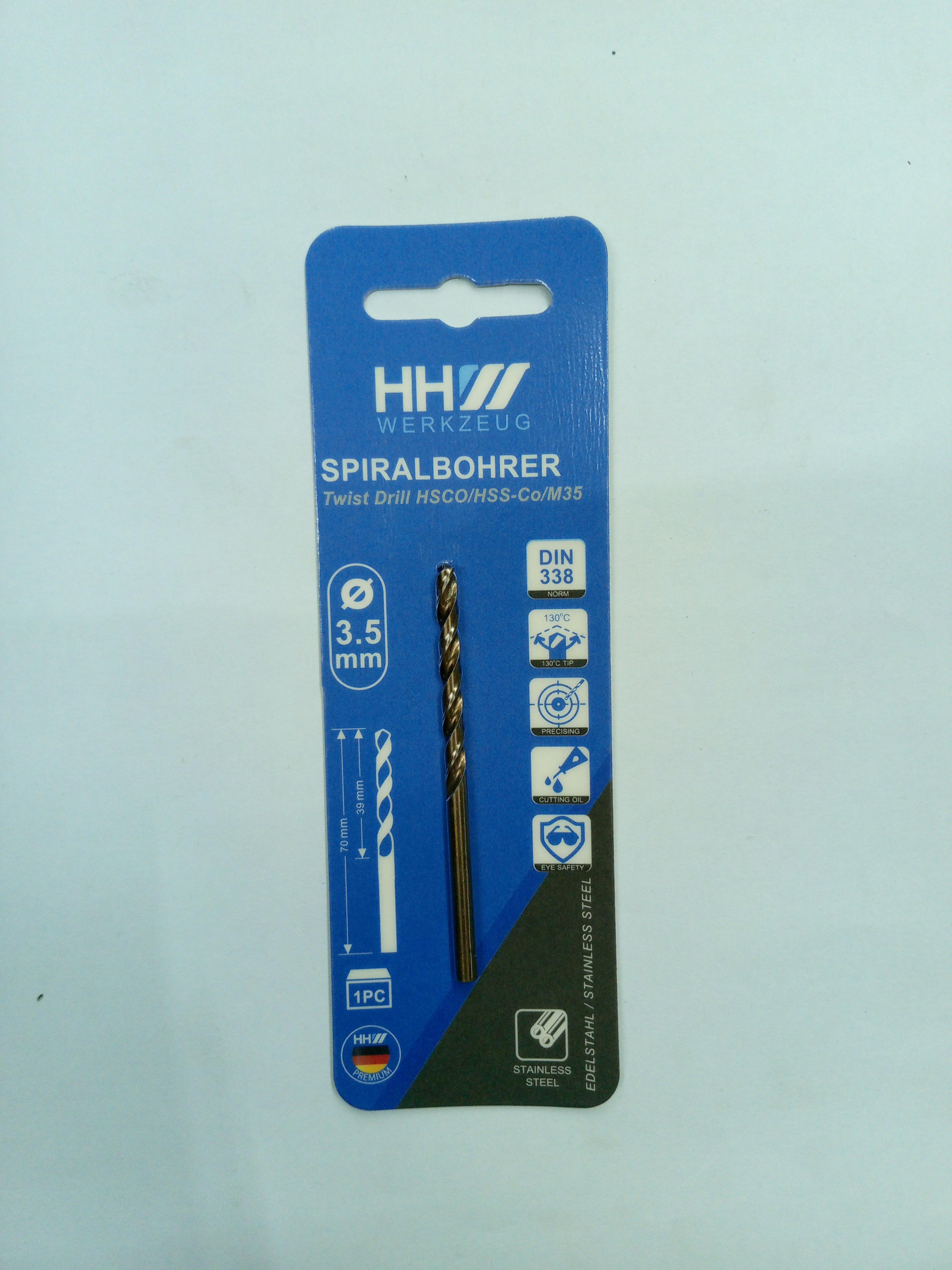 HHW ดอกสว่านเจาะสแตนเลส 3.5มม แบรนด์ HHW - ฮาร์ดแวร์ ราคา 45 บาท
